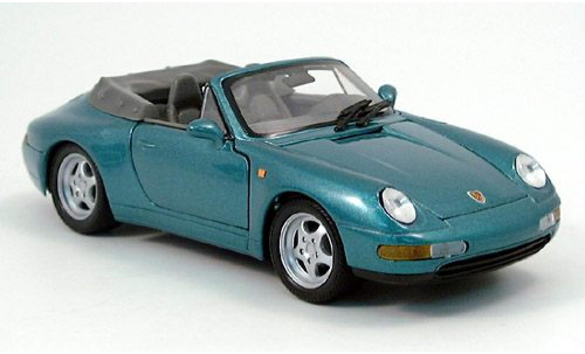 Porsche 996 1/24 Welly 911  Convertible met. green 1997 1:24 diecast model cars
