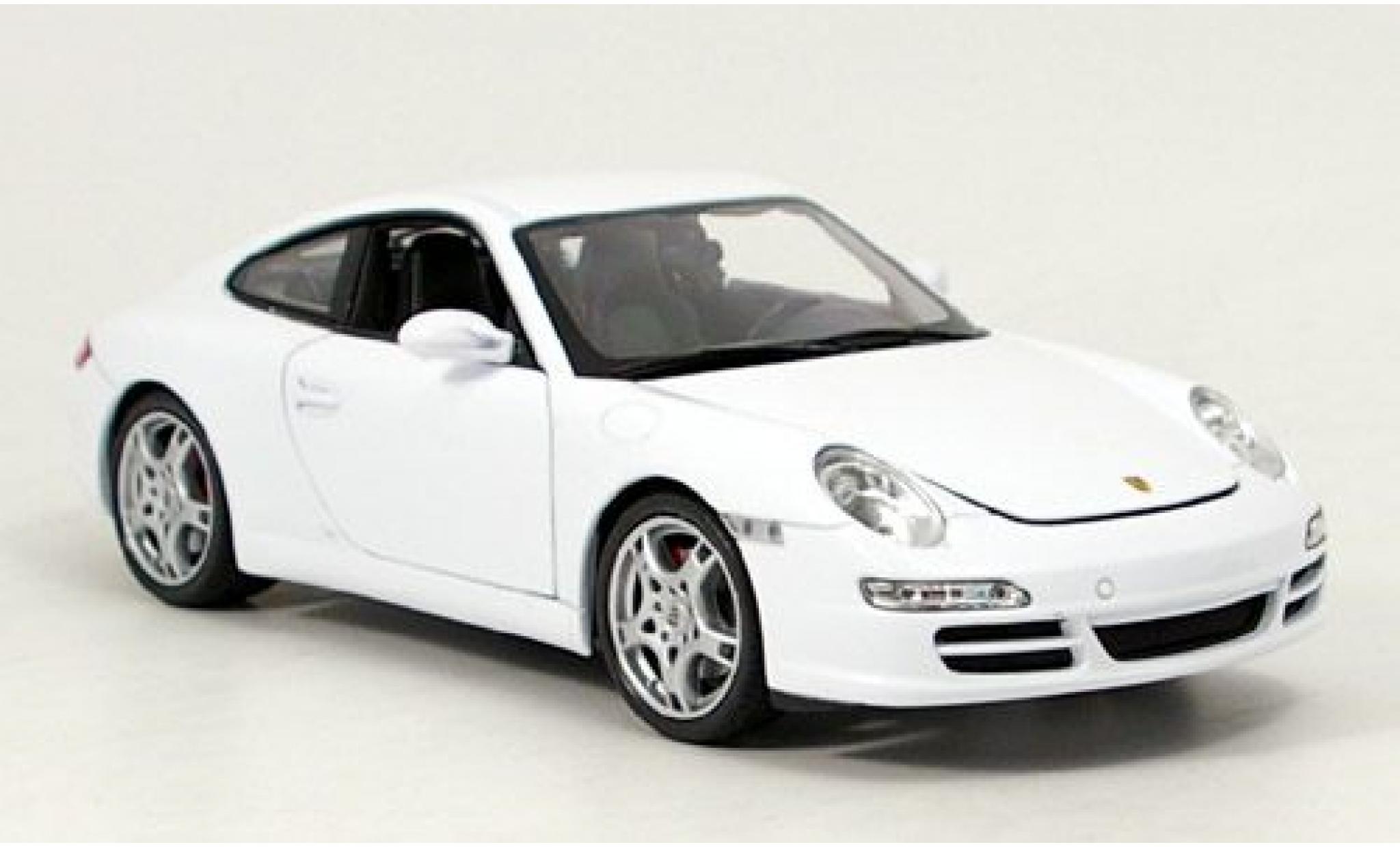 Porsche 997 S 1/18 Welly 911  Carrera Coupe wei&szlig; 1:18 diecast model cars
