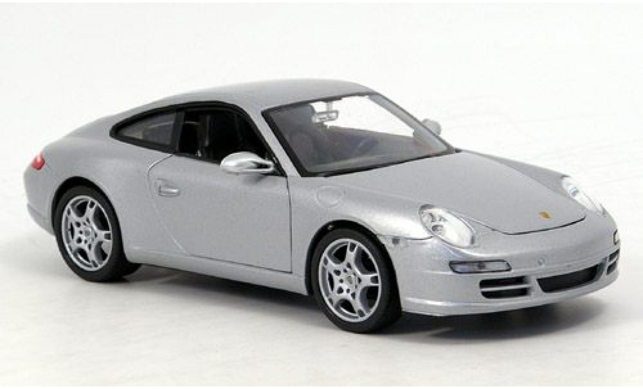 Porsche 997 S 1/24 Welly 911  Carrera silver 1:24 diecast model cars