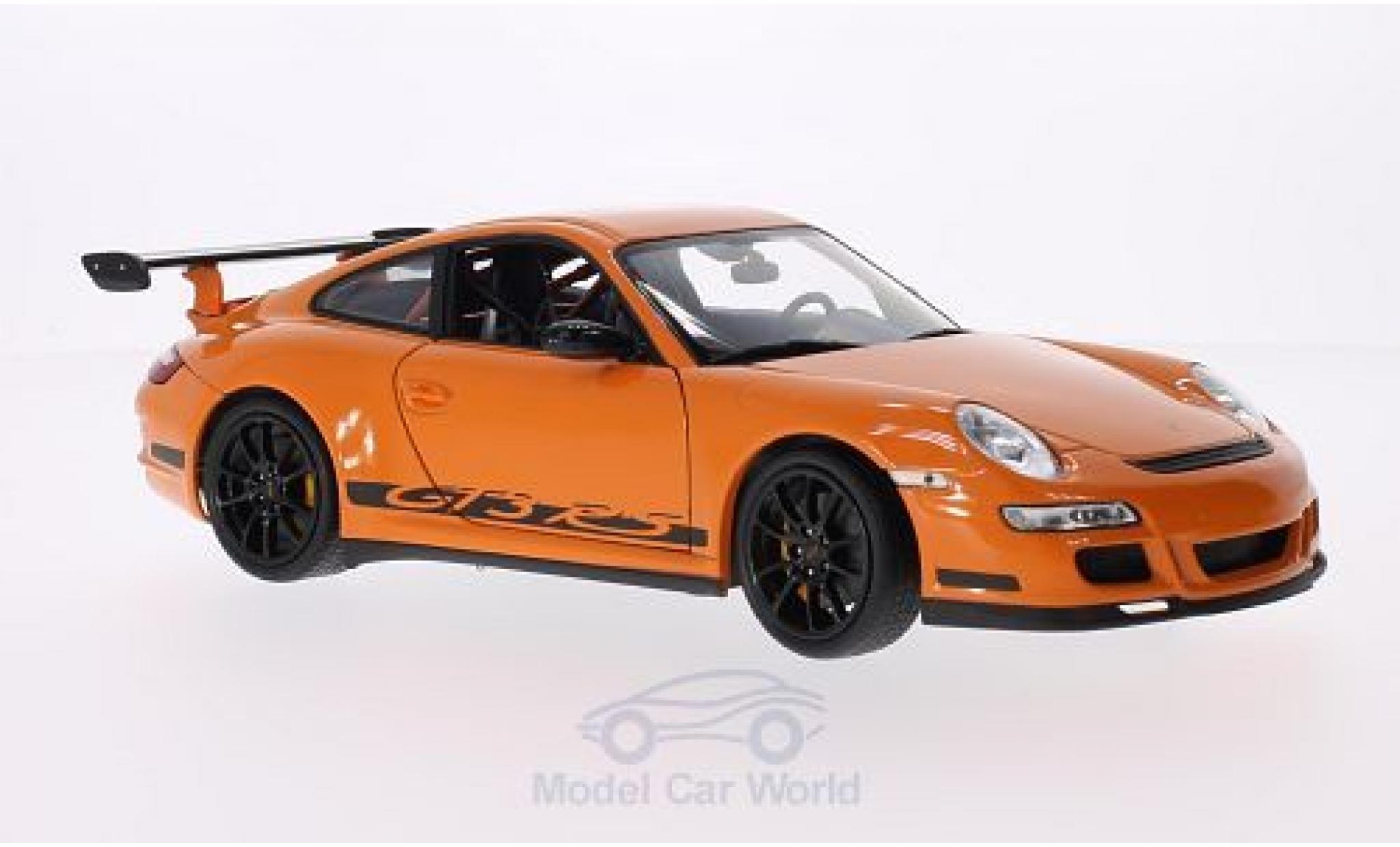 Porsche 997 GT3 RS 1/18 Welly 911 GT3 RS () orange/Dekor diecast model cars