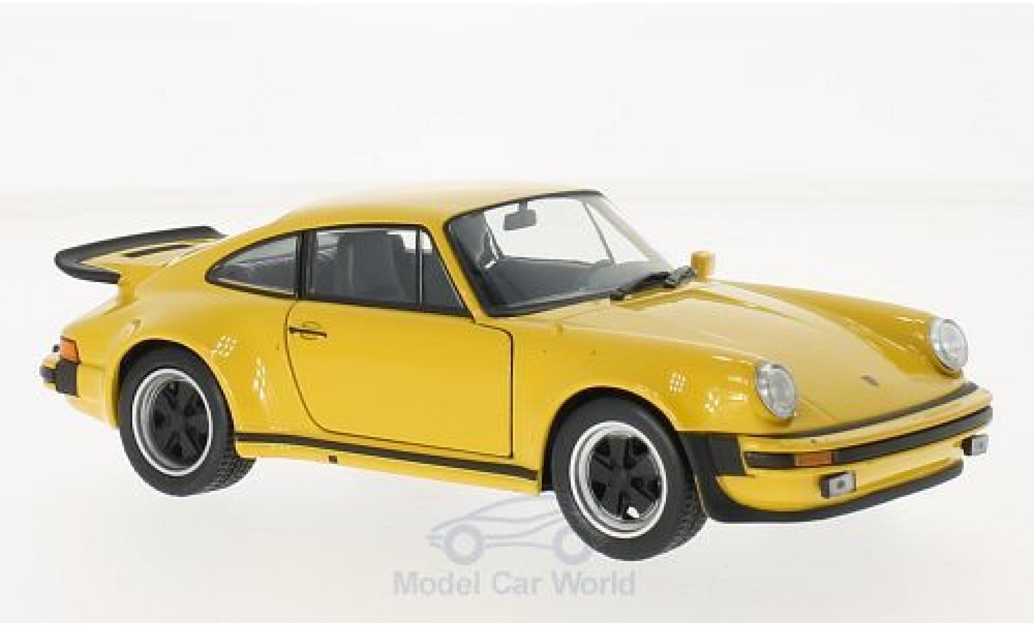 Porsche 930 Turbo 1/24 Welly 911 Turbo 3.0 yellow 1974 diecast model cars