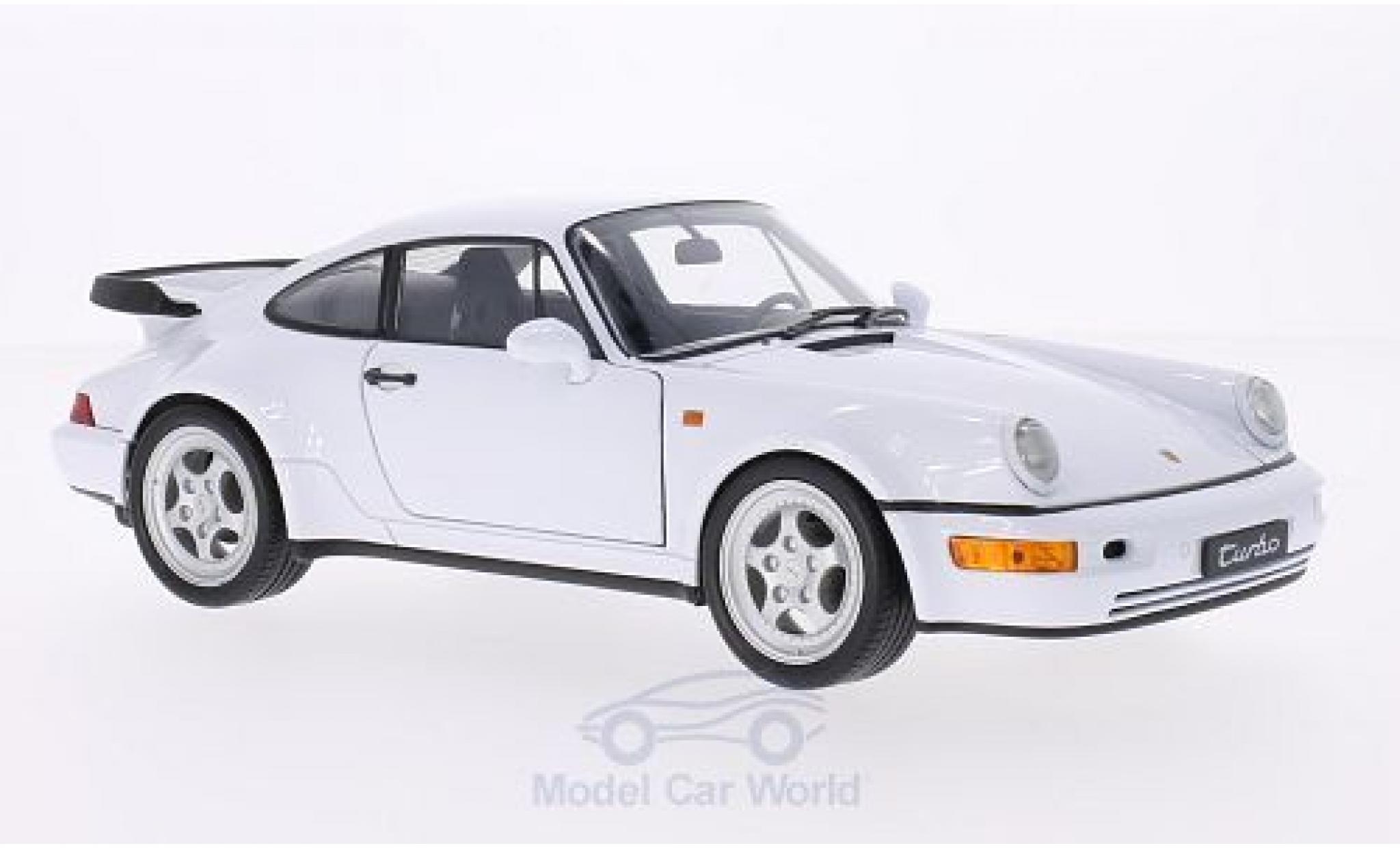Porsche 964 Turbo 1/18 Welly 911 Turbo () white diecast model cars