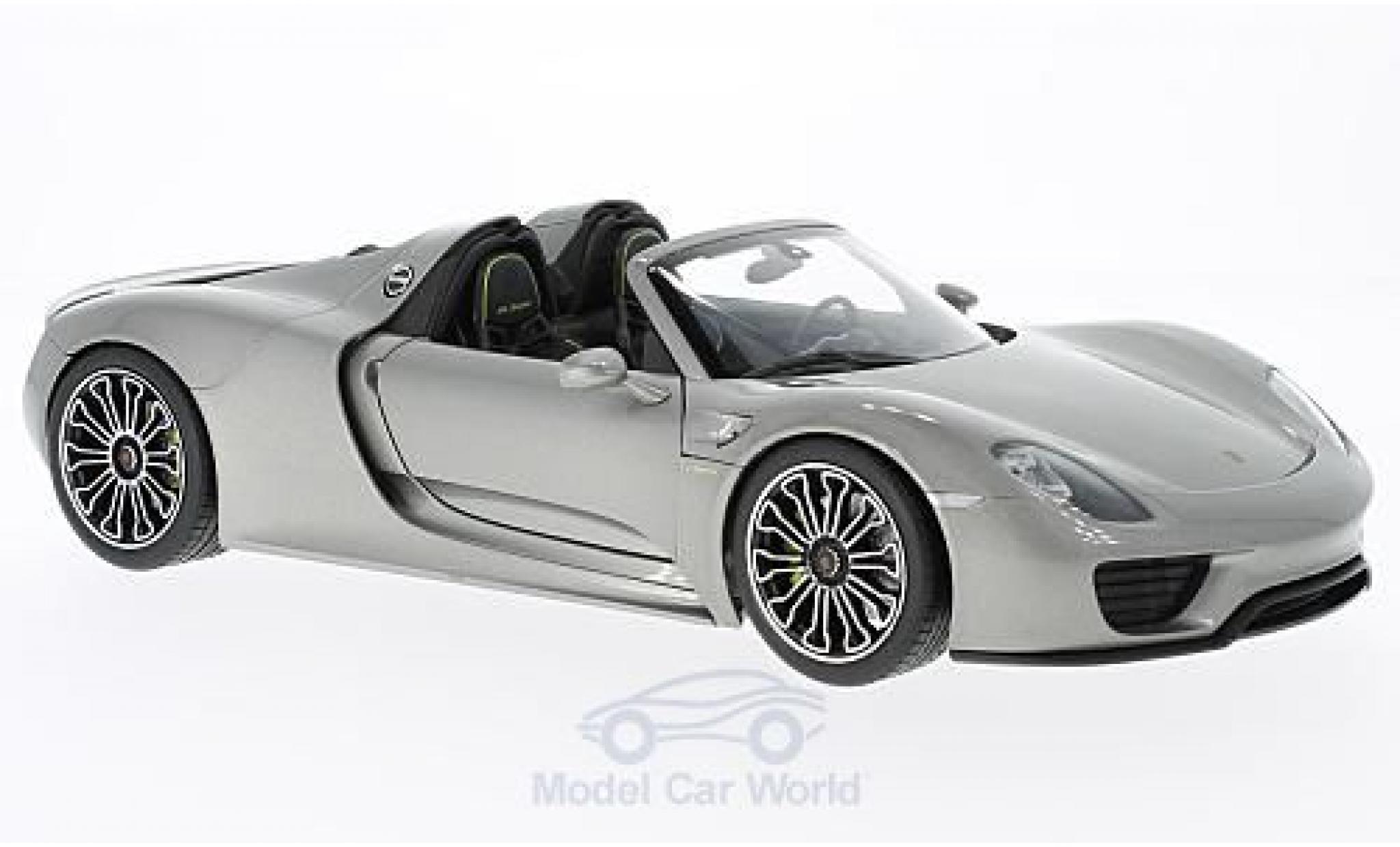 Porsche 918 1/18 Welly Spyder grey 2011 diecast model cars