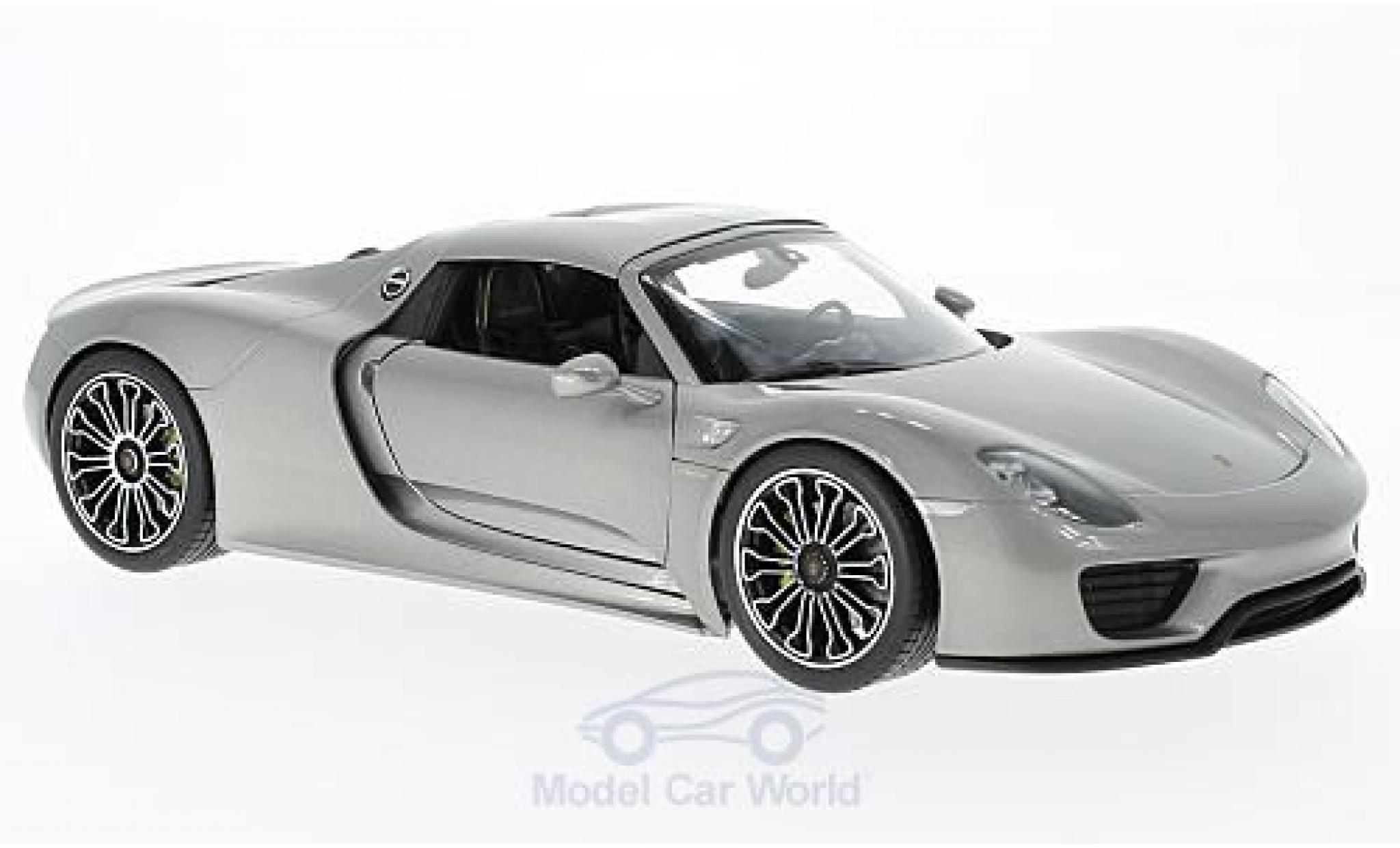 Porsche 918 1/18 Welly Spyder grey 2011 Hard Top diecast model cars