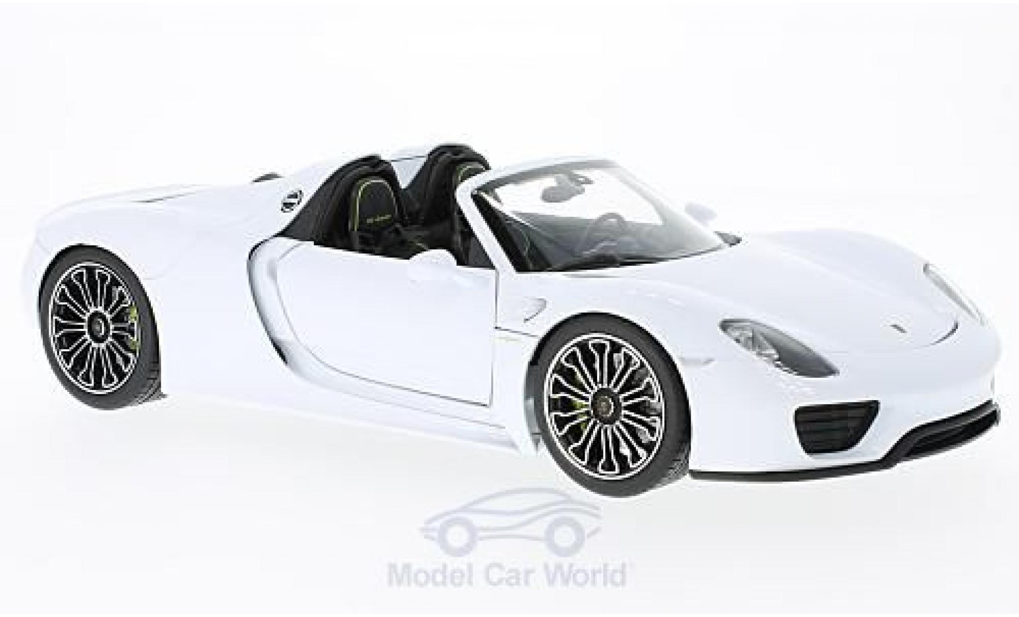 Porsche 918 1/18 Welly Spyder white 2011 diecast model cars