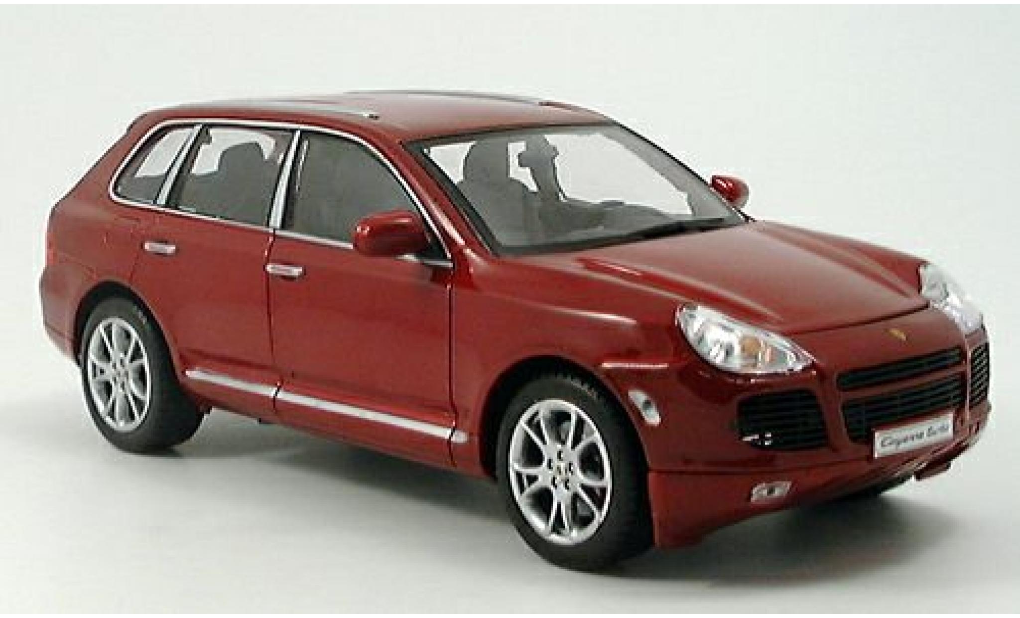 Porsche Cayenne Turbo 1/18 Welly turbo dk. red 1:18 diecast model cars