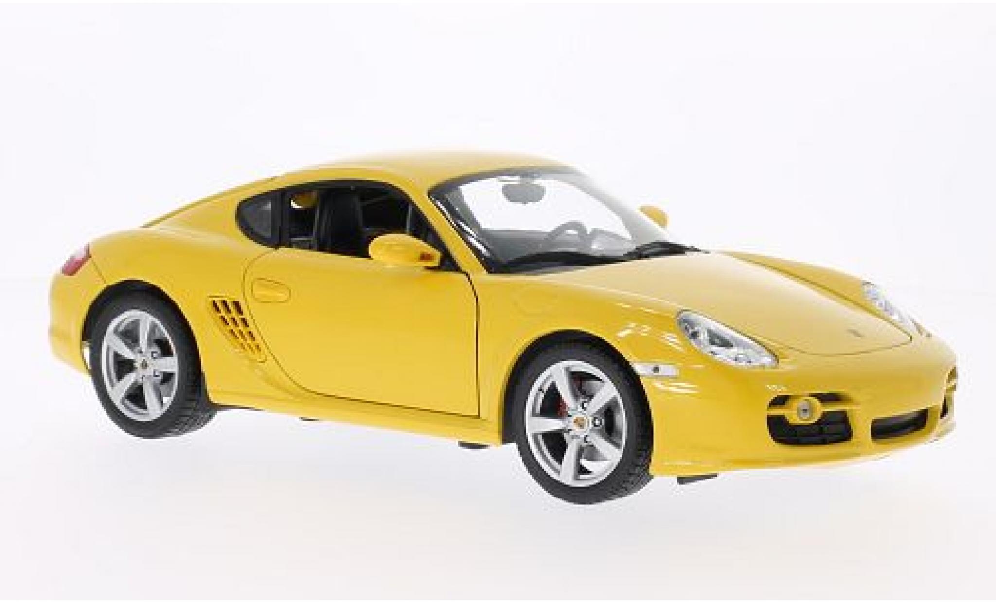Porsche Cayman 1/18 Welly yellow 1:18 diecast model cars