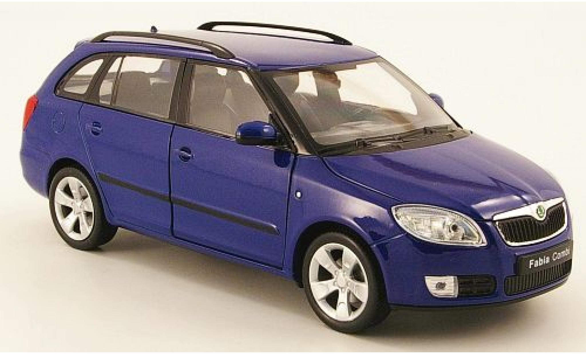 Skoda Fabia 1/24 Welly II Combi blue sans Vitrine diecast model cars