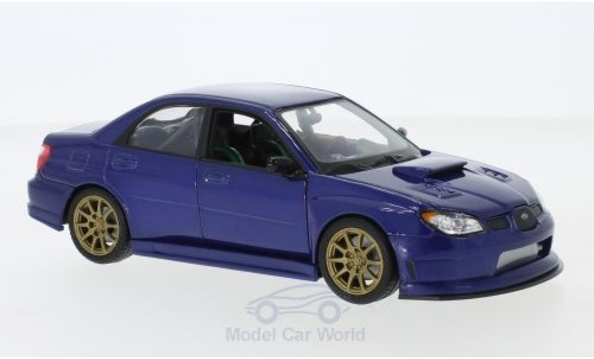 Subaru Impreza 1/24 Welly WRX STI blue diecast model cars