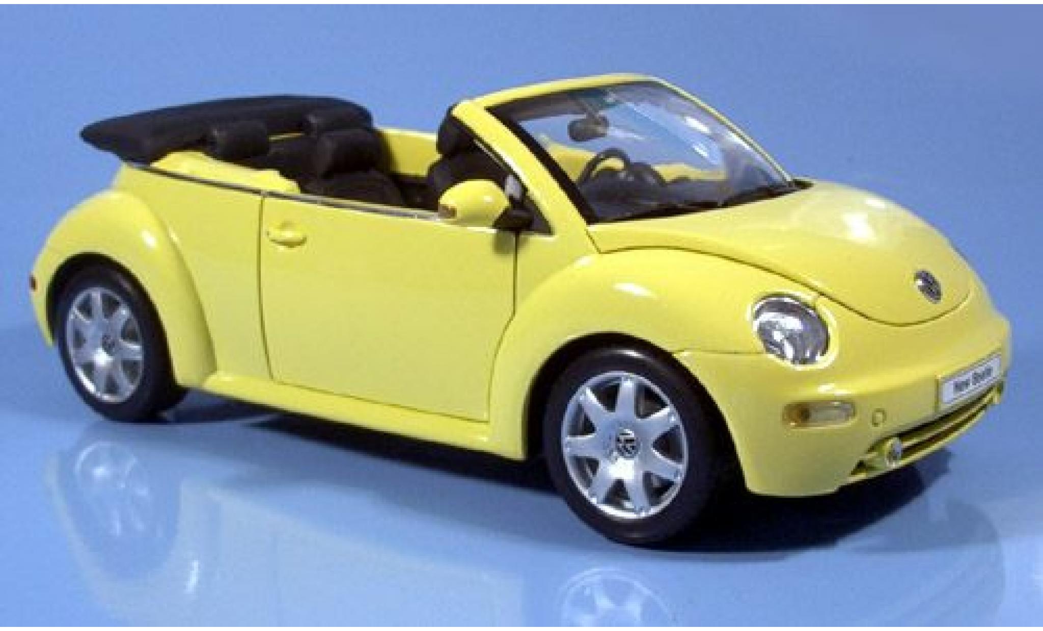 Volkswagen New Beetle 1/18 Welly Convertible yellow 2003 1:18 diecast model cars
