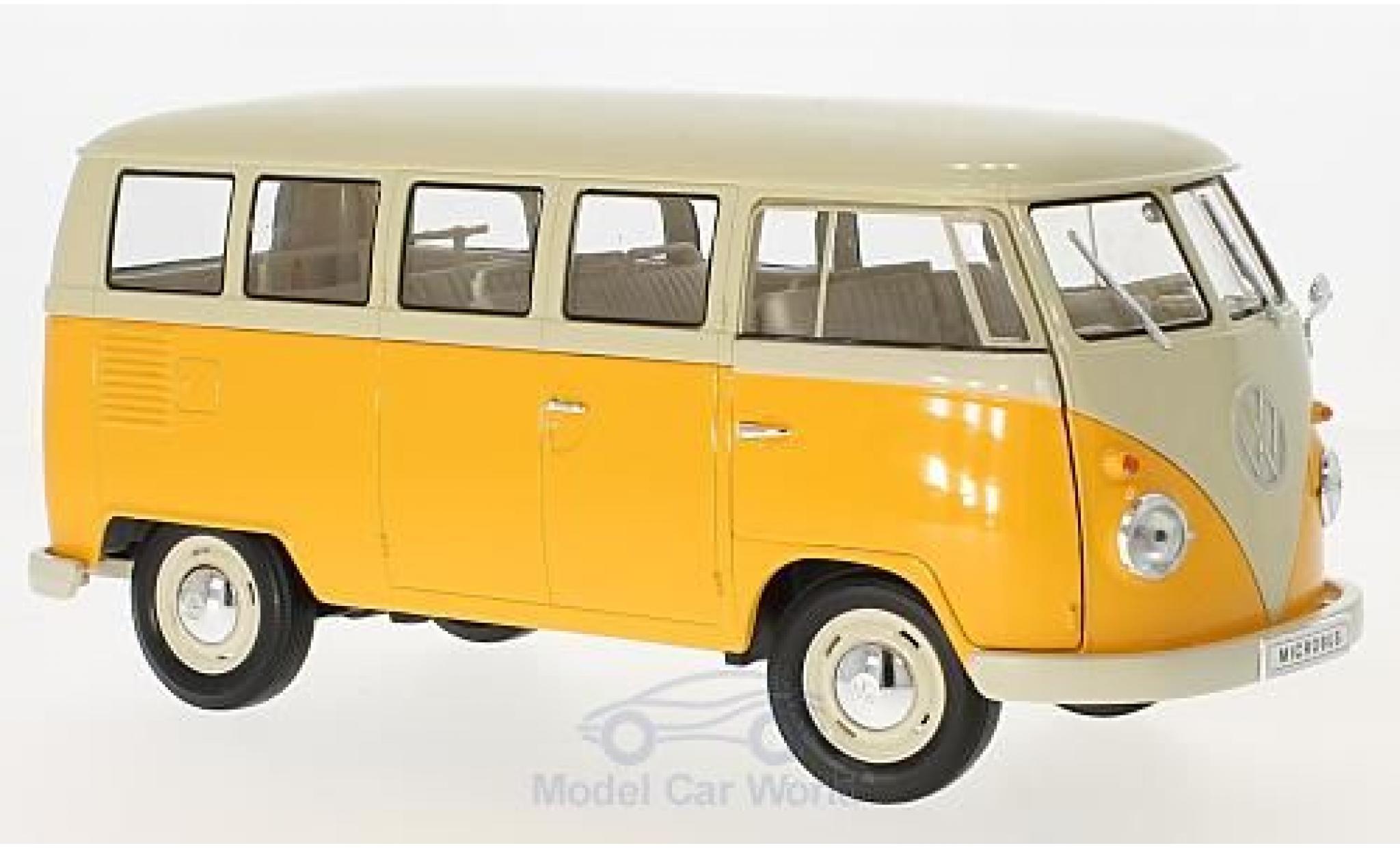 Volkswagen T1 B 1/18 Welly Bus yellow/beige 1963 diecast model cars