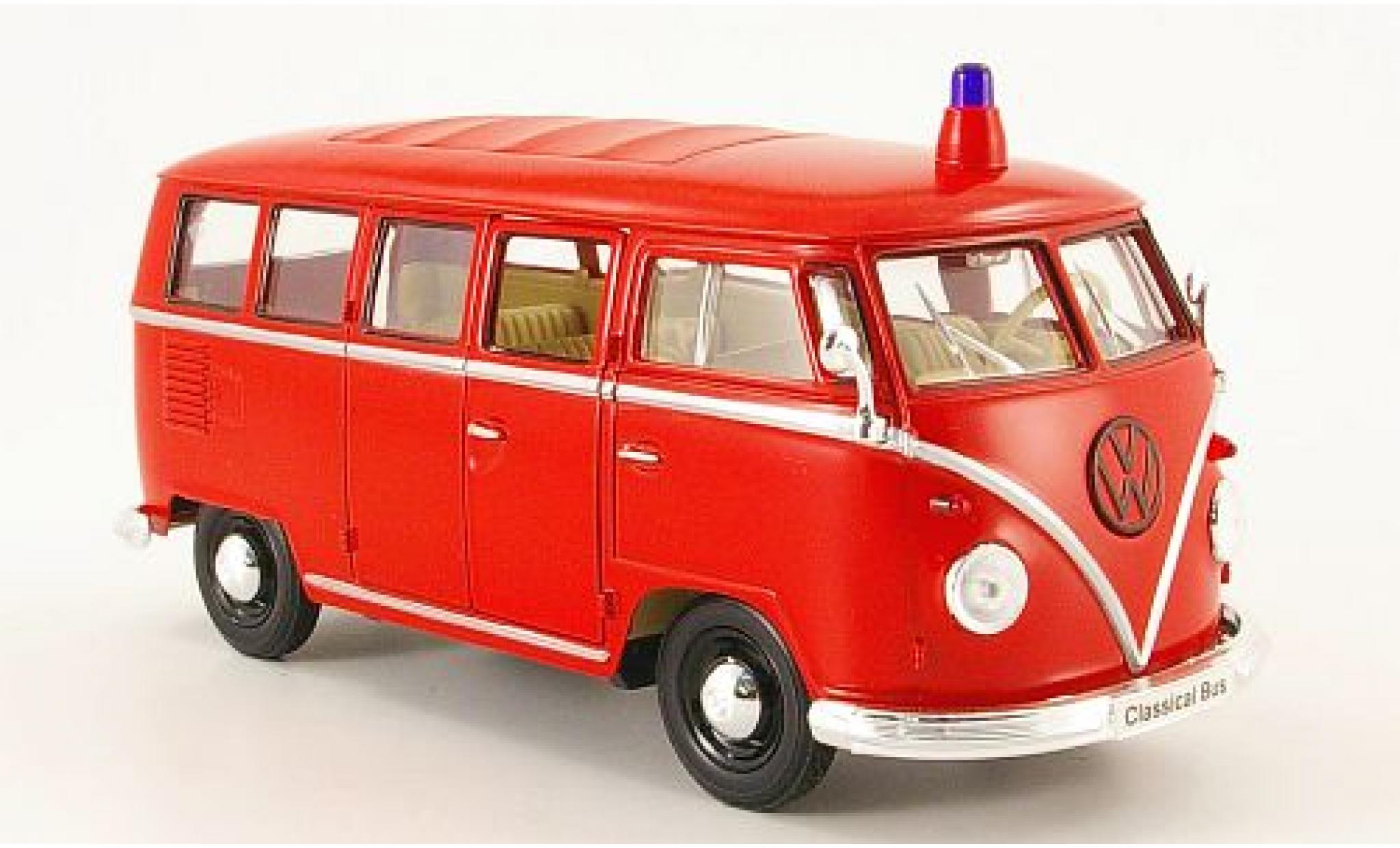 Volkswagen T1 1/24 Welly Bus Fire brigade 1962 1:24 diecast model cars