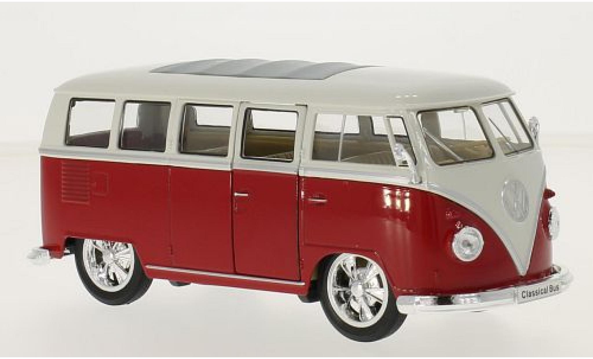 Volkswagen T1 1/24 Welly Bus Low Rider red/white 1963 diecast model cars