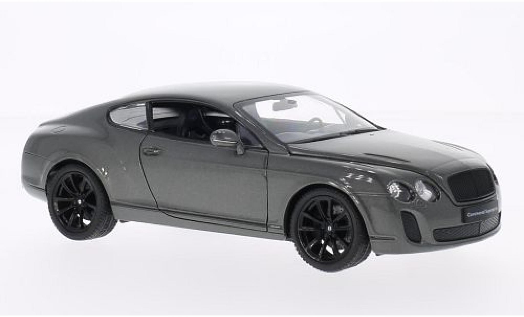 Bentley Continental 1/24 Welly Supersports metallic grey diecast model cars
