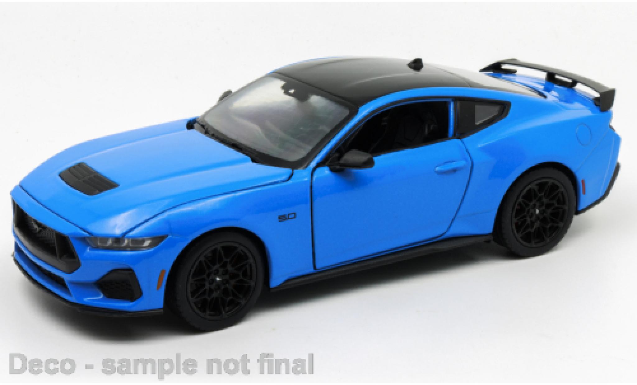 Ford Mustang 1/24 Welly metallise blue 2024 diecast model cars