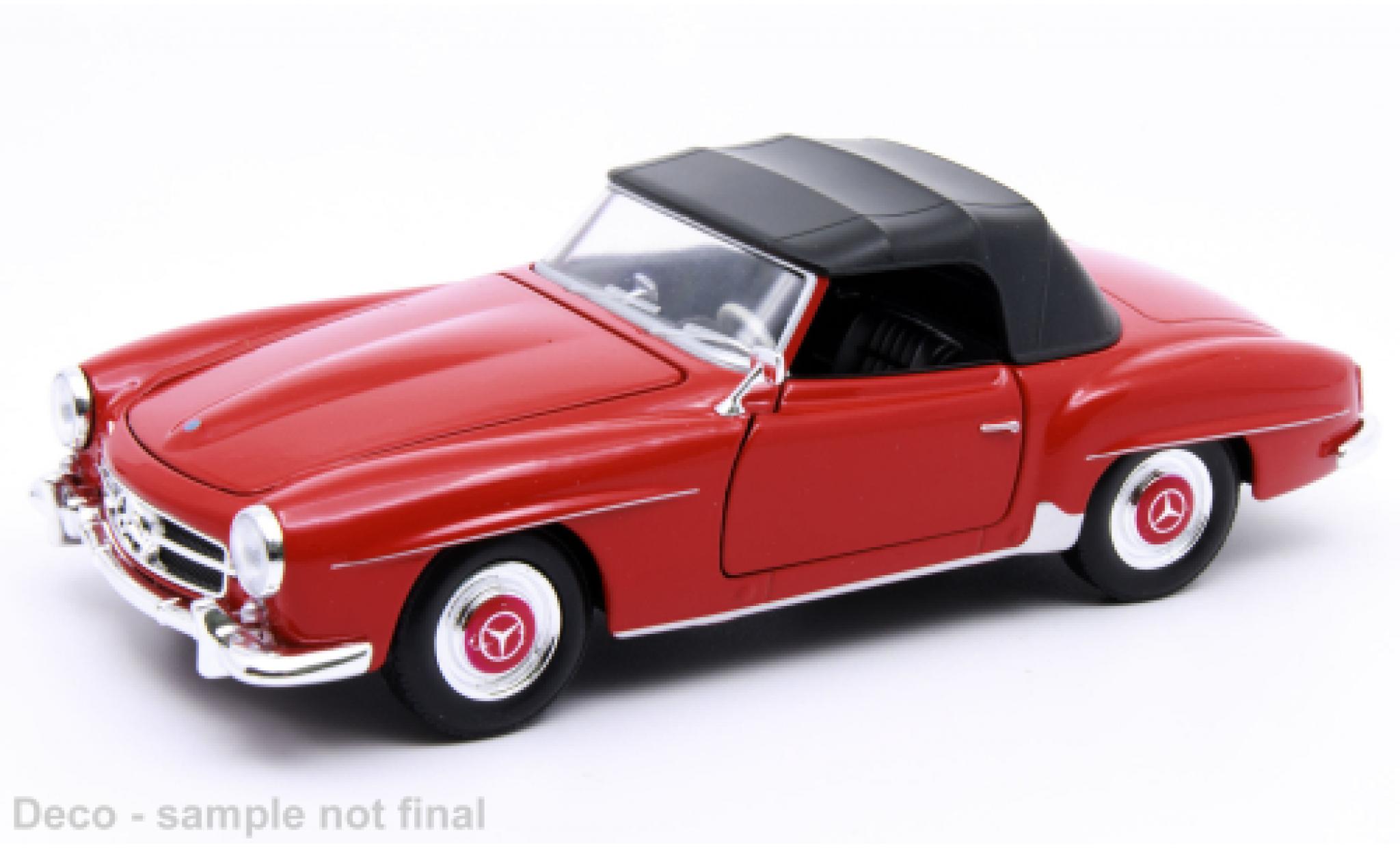 Mercedes 190 1/24 Welly SL (W121) red/black diecast model cars