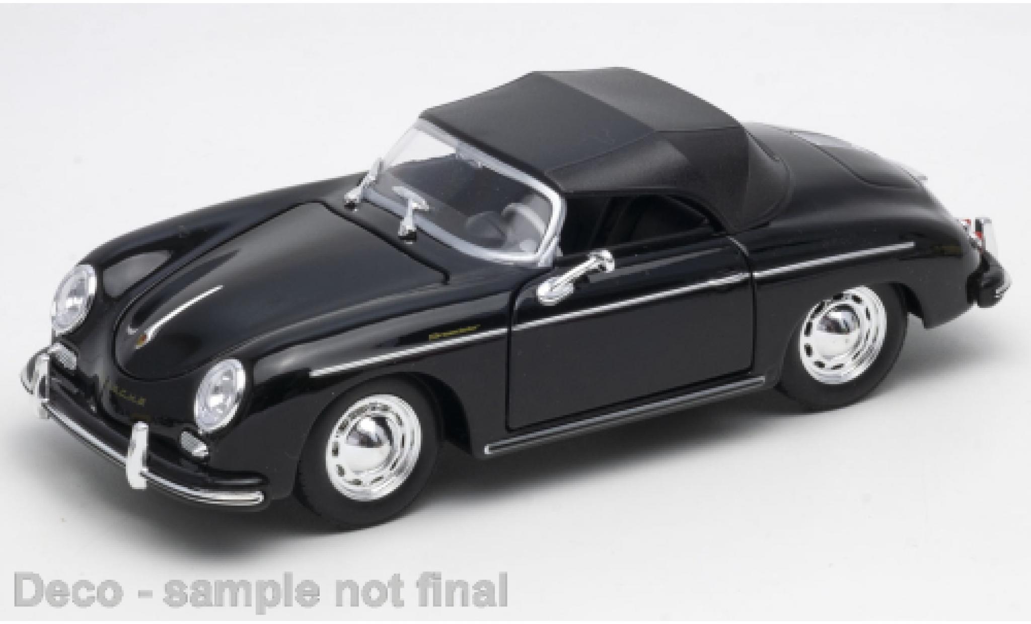 Porsche 356 1/24 Welly A Speedster black diecast model cars
