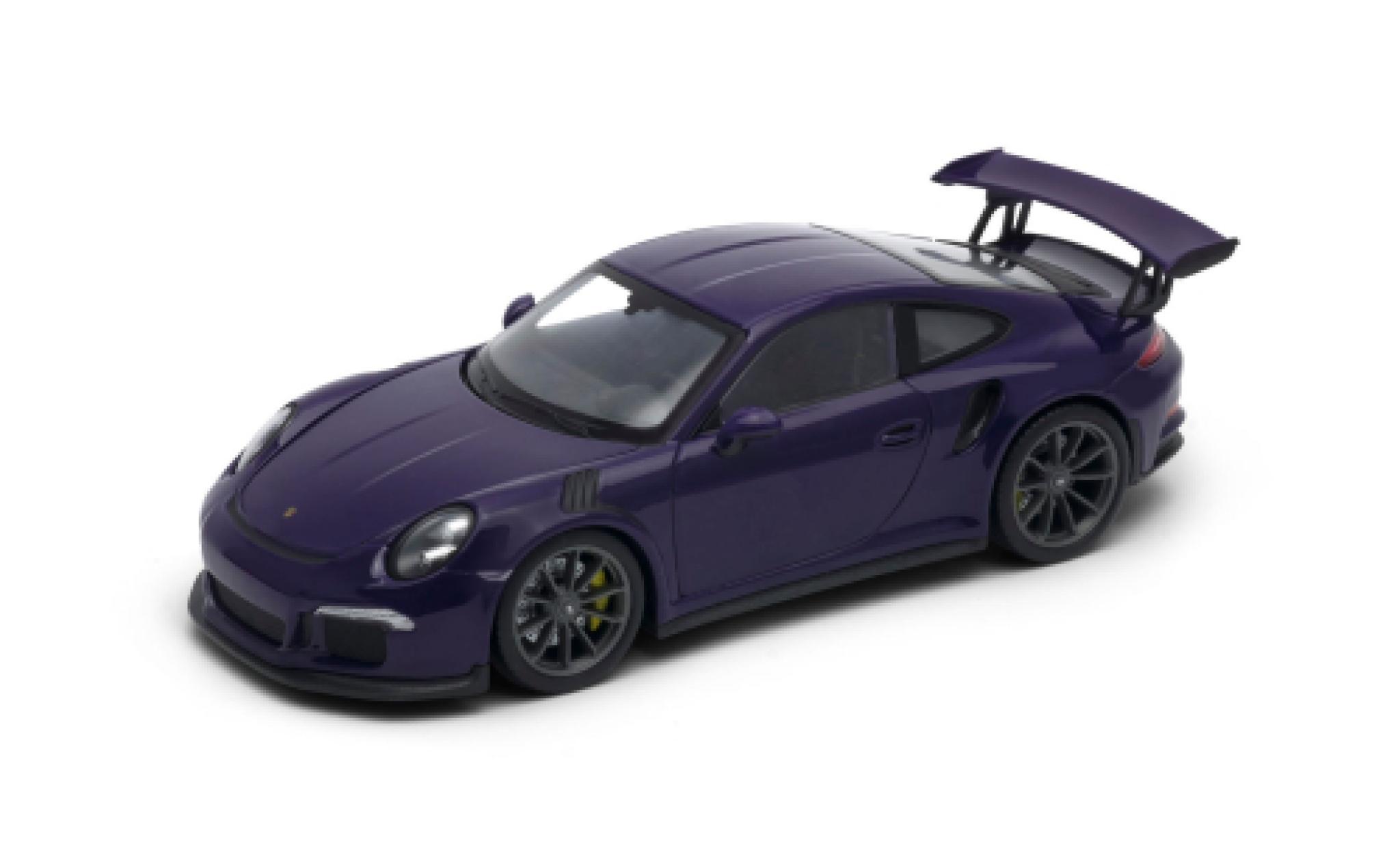 Porsche 991 GT3 RS 1/24 Welly 911  lila 2015 diecast model cars