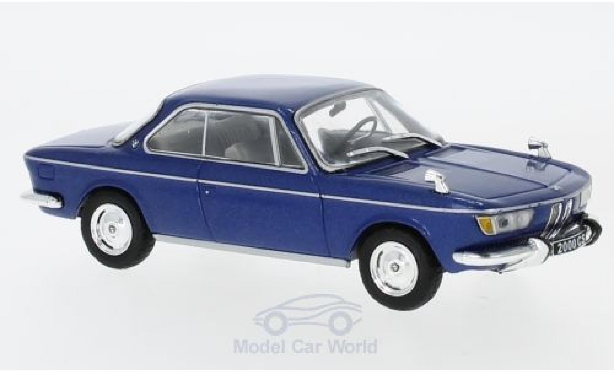 Bmw 2000 CS 1/43 WhiteBox CS metallic blue 1966 diecast model cars