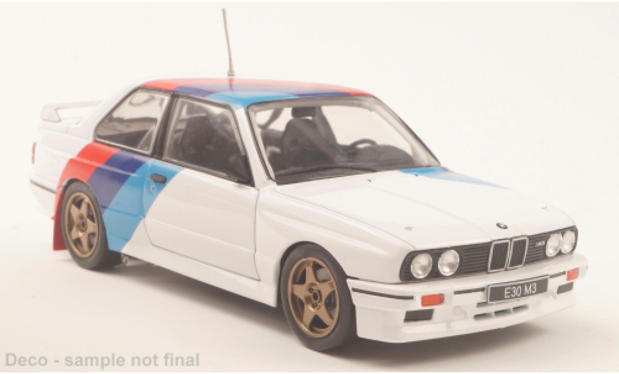 Bmw M3 1/24 WhiteBox (E30) white/Dekor 1989 1:24 diecast model cars