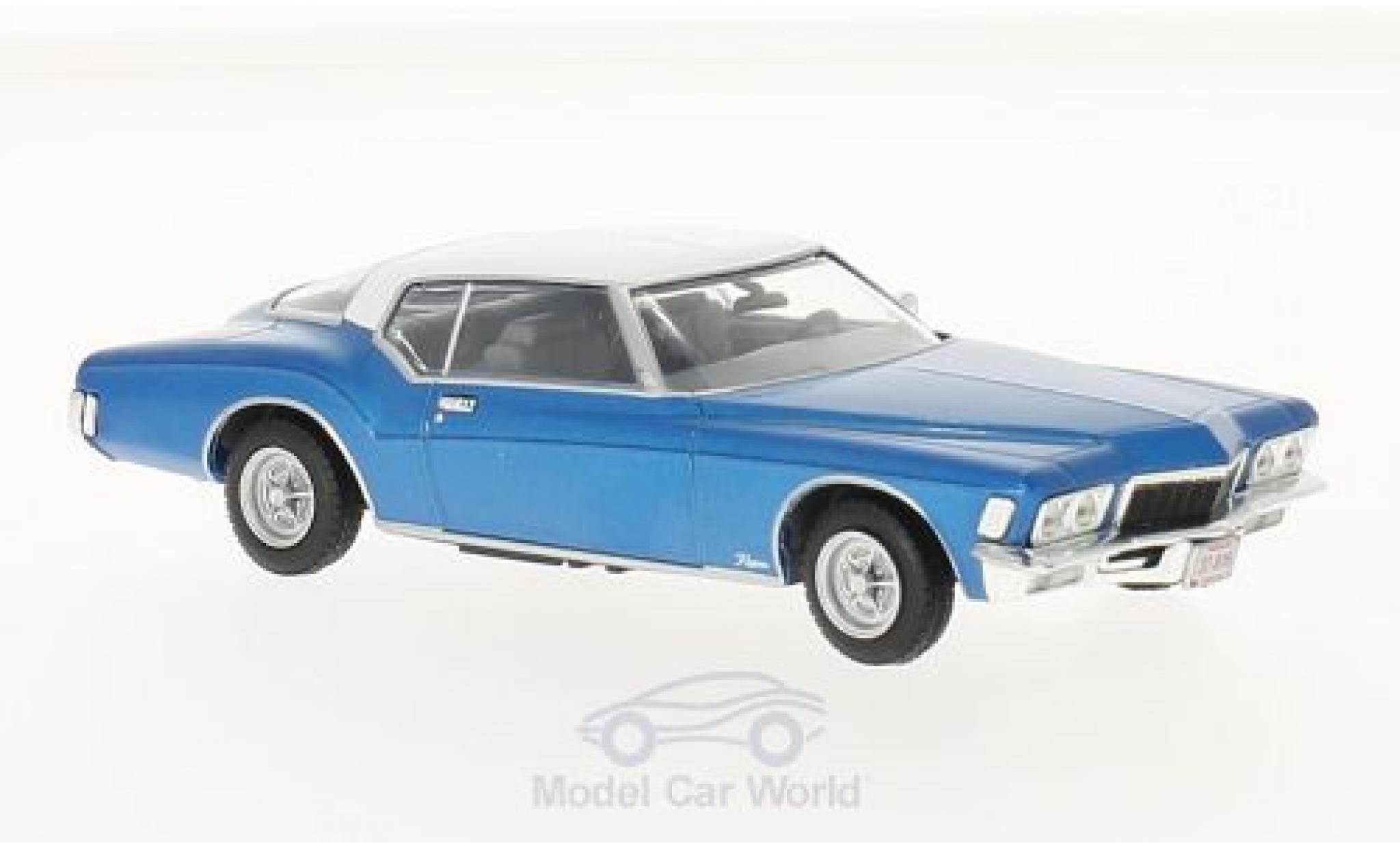 Buick Riviera 1972 1/43 WhiteBox Coupe metallic blue/white 1972 diecast model cars