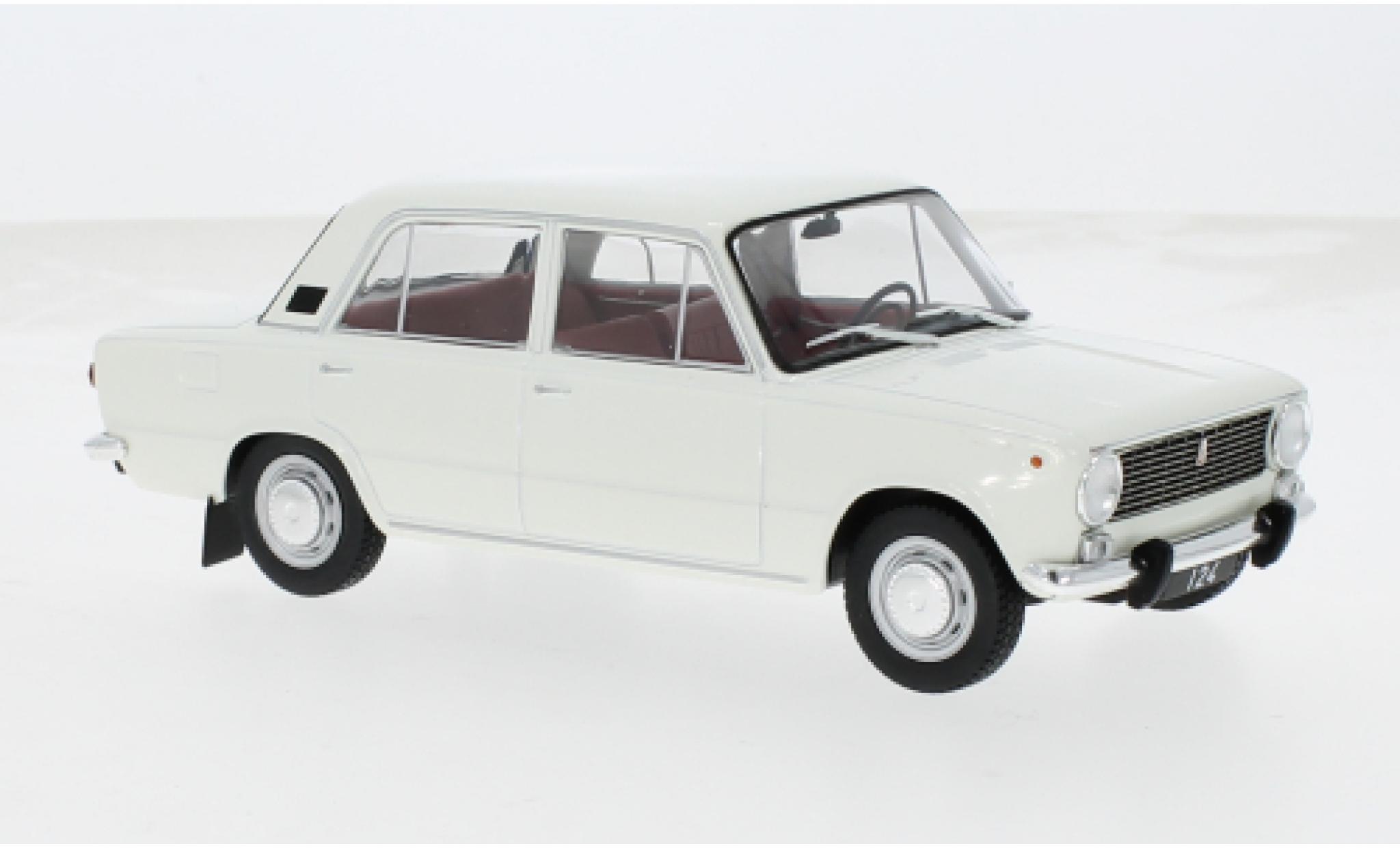 Fiat 124 1/24 WhiteBox white 1970 1:24 diecast model cars