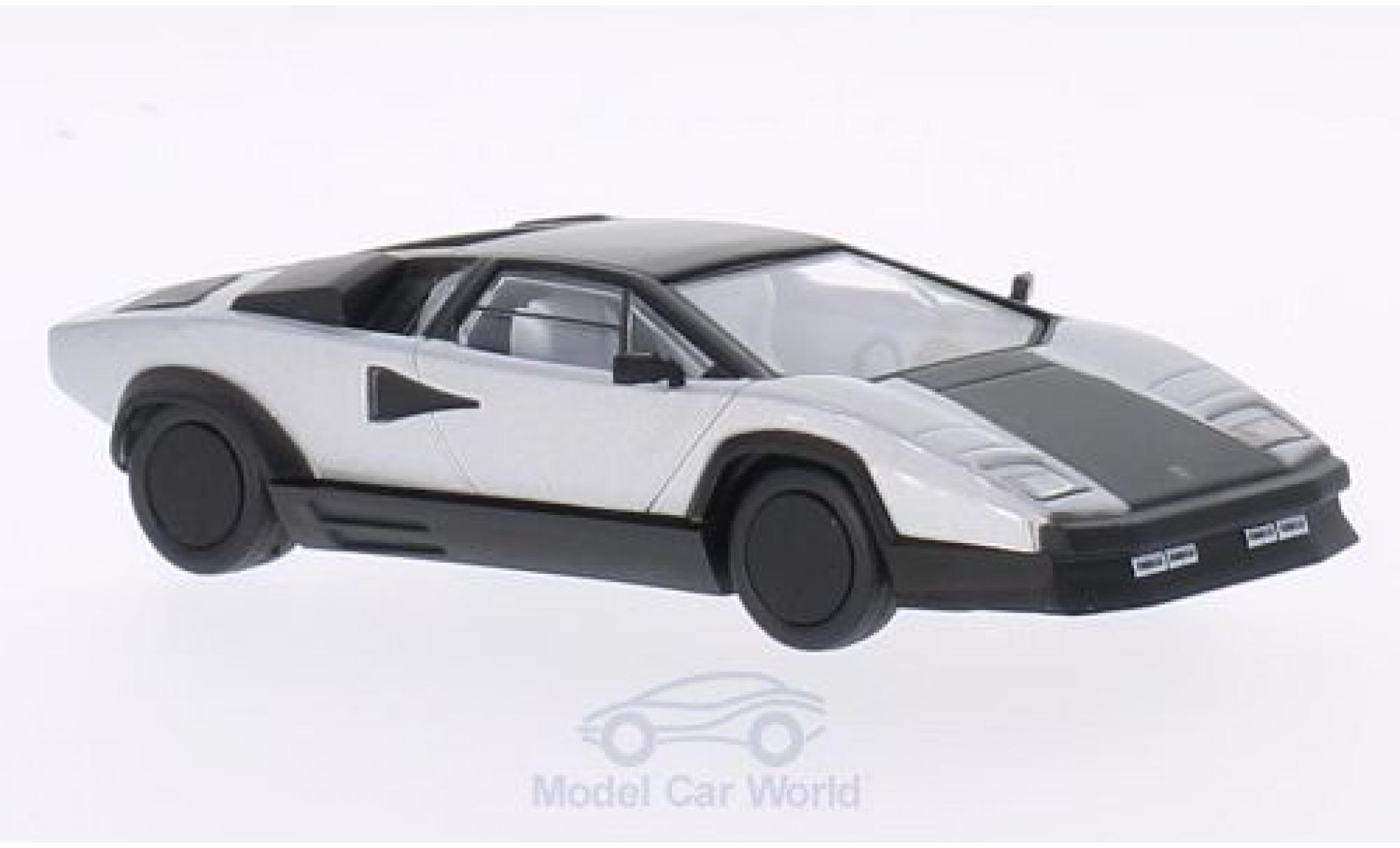 Lamborghini Countach 1/43 WhiteBox Evoluzione grey/matt-black 1987 diecast model cars