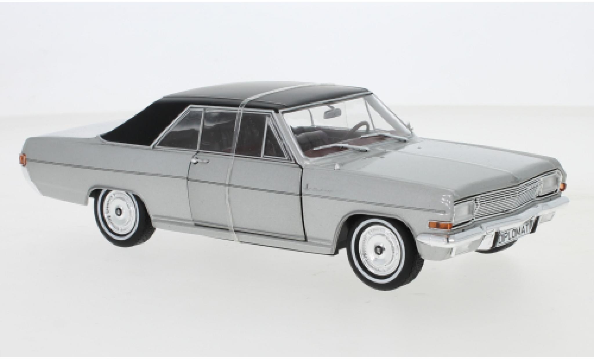 Opel Diplomat 1/24 WhiteBox A V8 Coup&eacute; grey/black 1965 diecast model cars