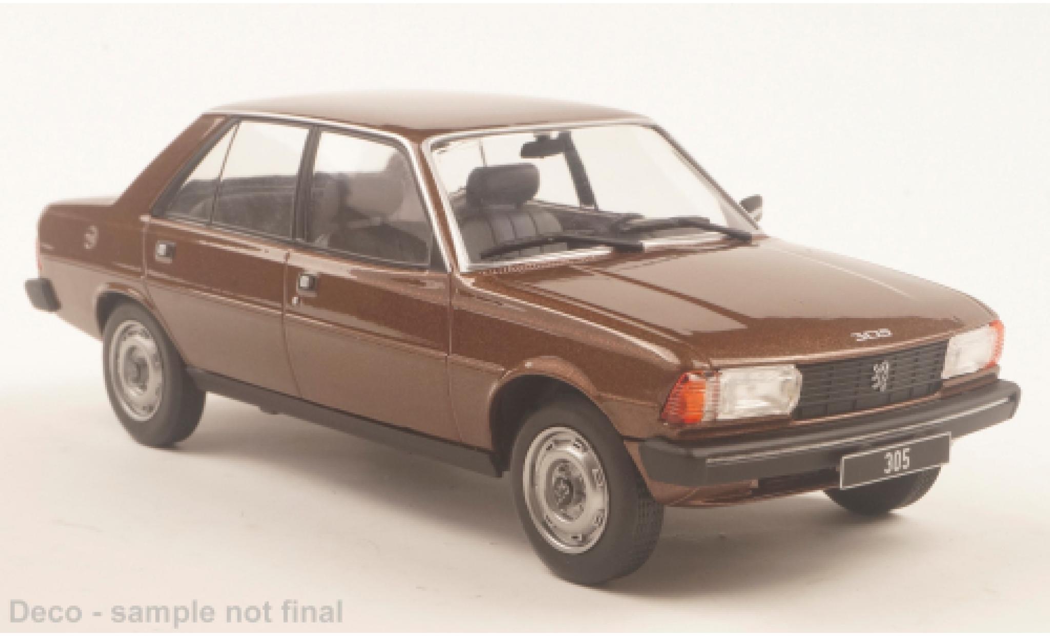 Peugeot 305 1/24 WhiteBox metallise brown 1977 1:24 diecast model cars