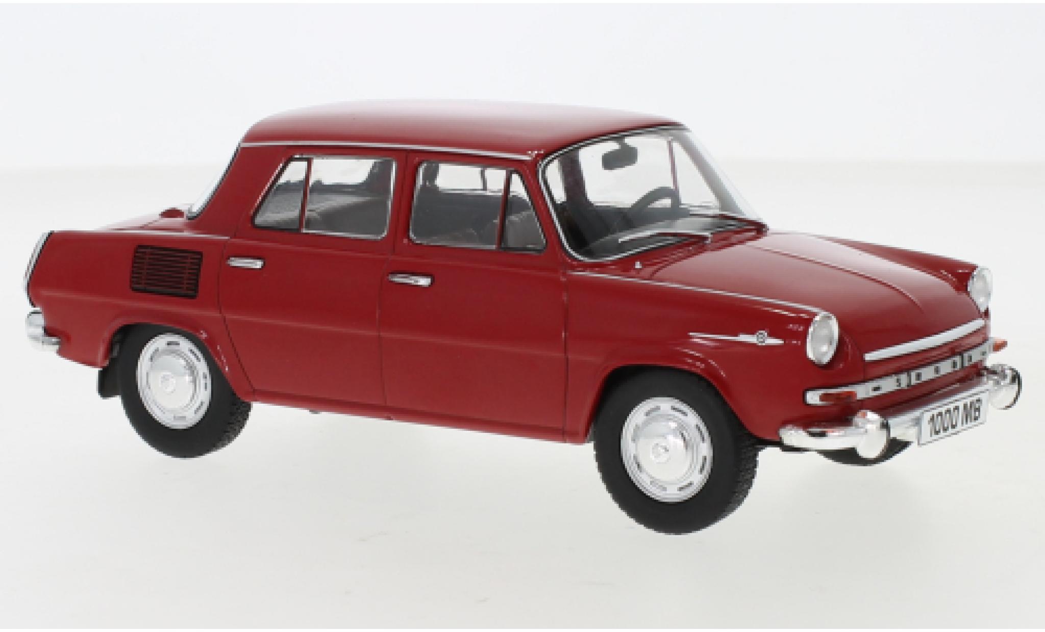 Skoda 1000 1/24 WhiteBox MB red 1968 diecast model cars