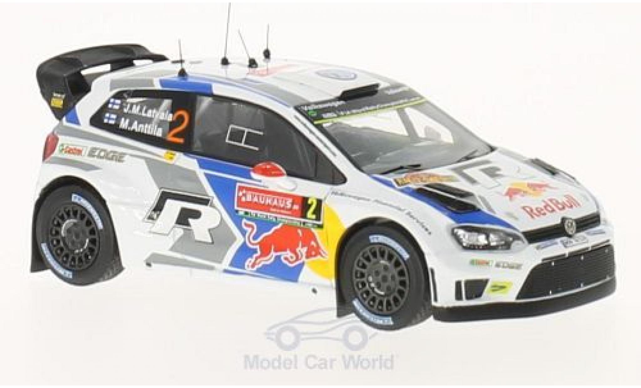 Volkswagen Polo 1/43 WhiteBox R WRC No.2 Motorsport Red Bull Rally WM Rally Schweden 2014 J-M.Latvala/M.Anttila diecast model cars