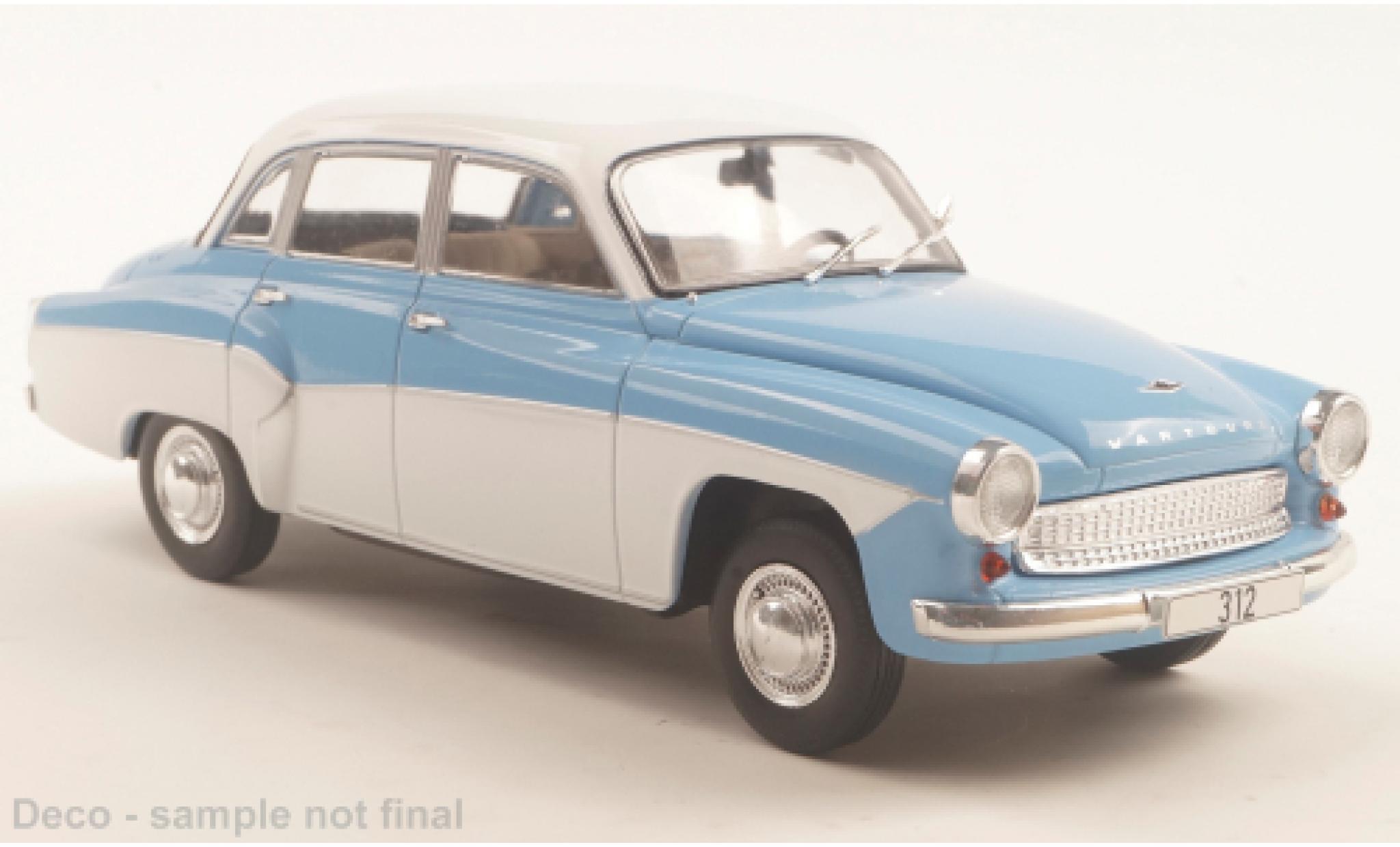 Wartburg 312 1/24 WhiteBox blue/white 1965 1:24 diecast model cars