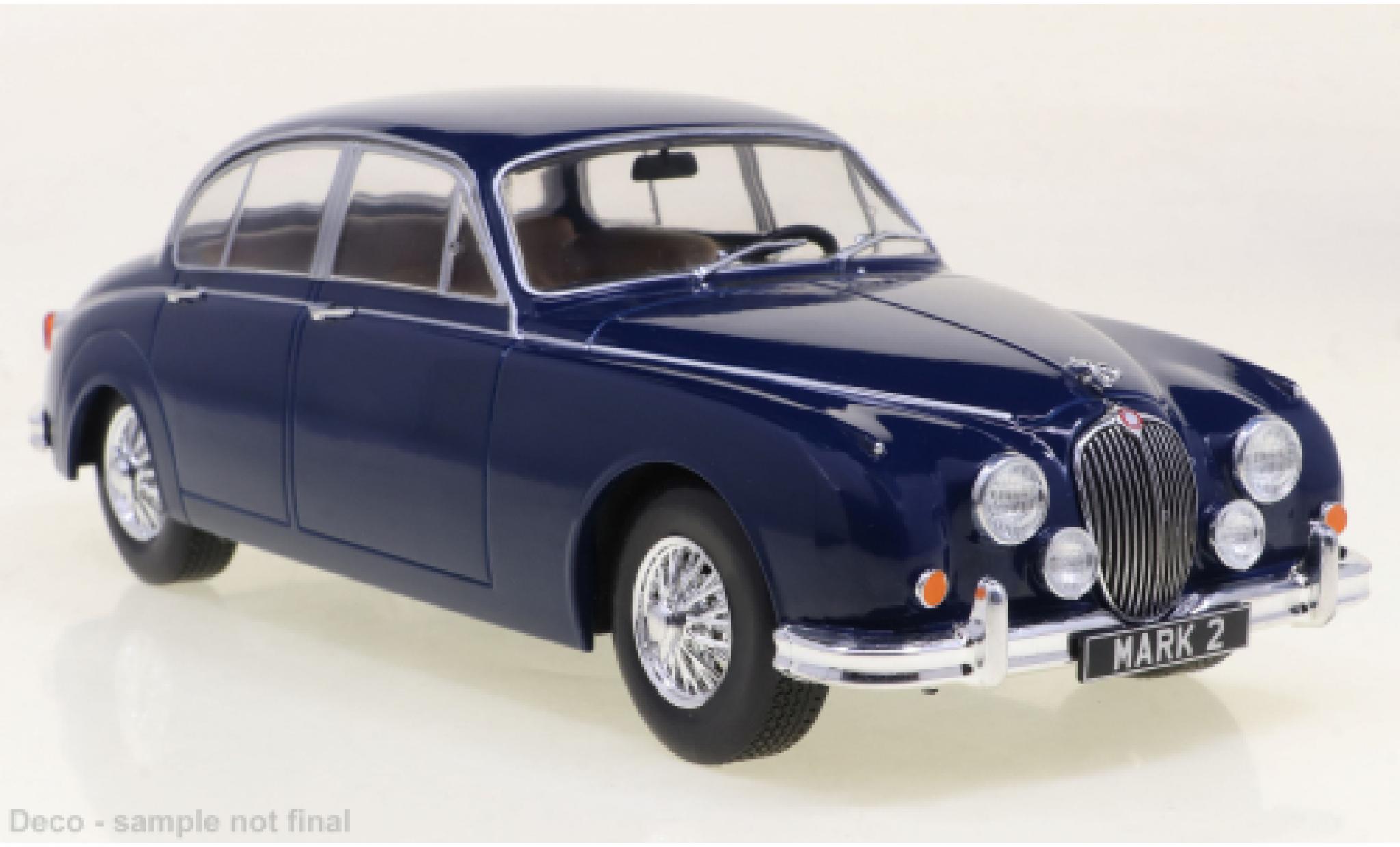 Jaguar MK 1/24 WhiteBox II blue fonc&eacute; 1960 diecast model cars