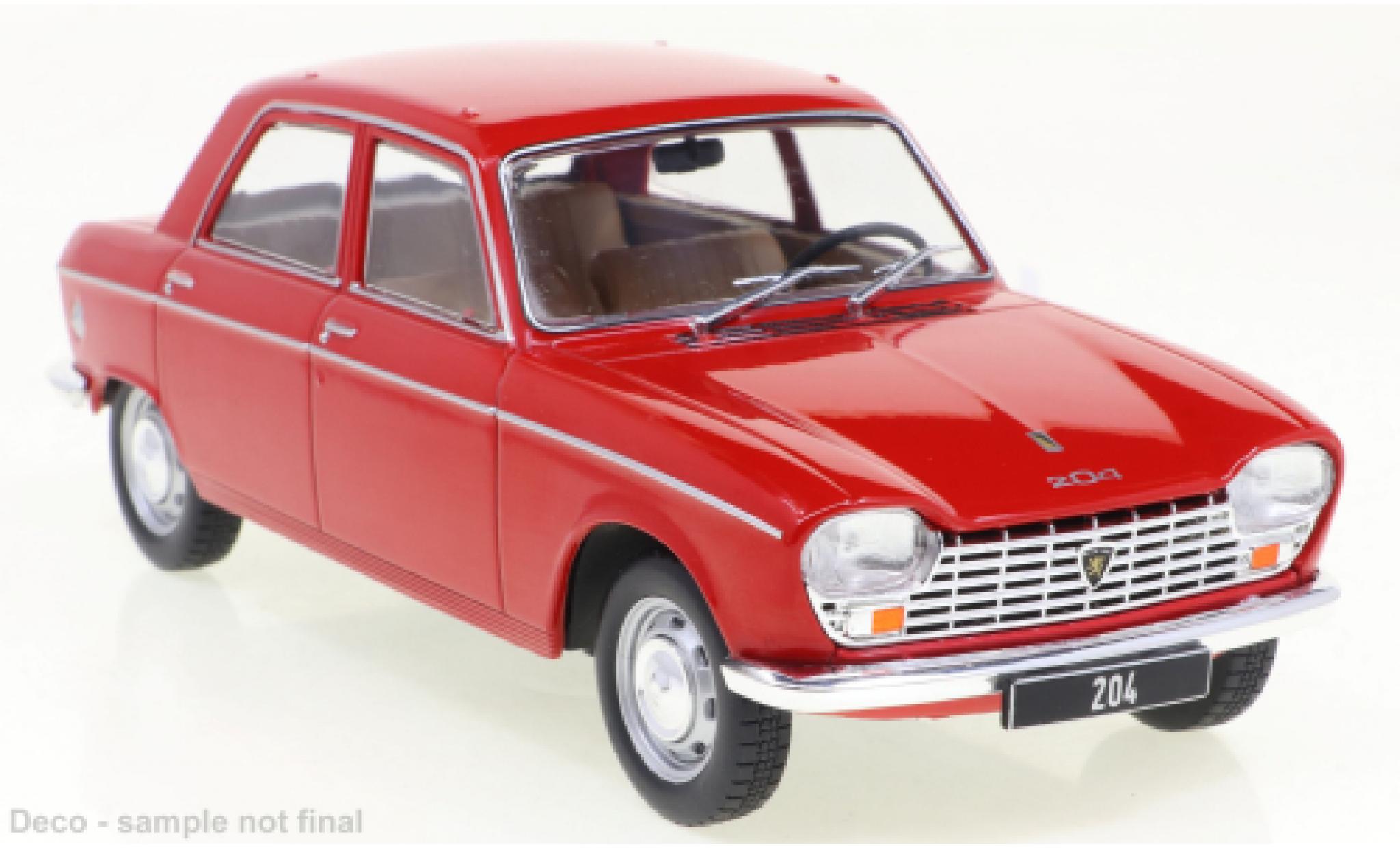 Peugeot 204 1/24 WhiteBox red 1968 diecast model cars