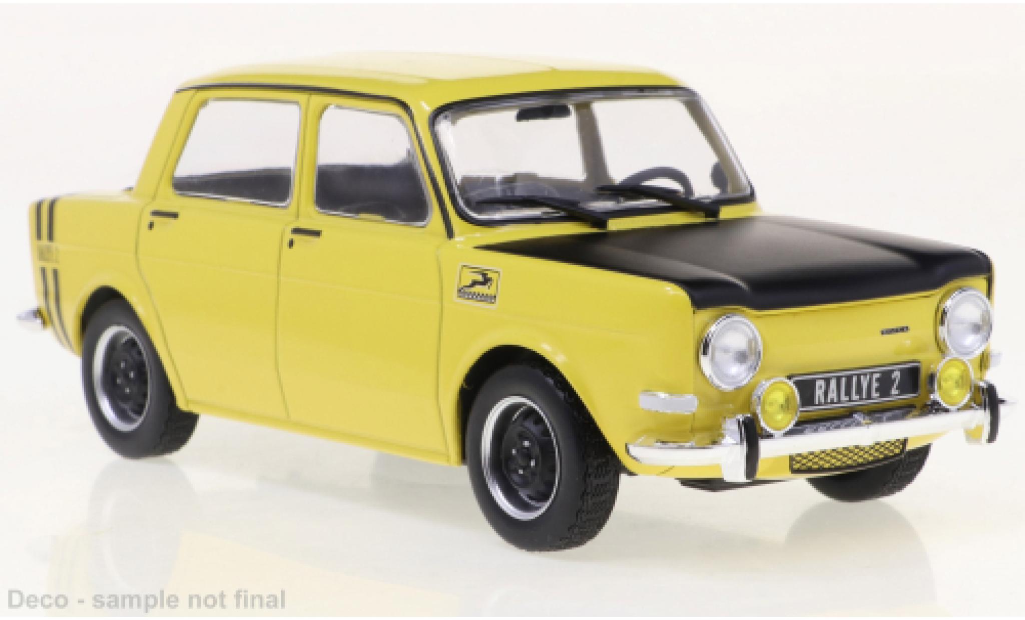 Simca 1000 1/24 WhiteBox Rally 2 yellow/matt-black 1970 diecast model cars