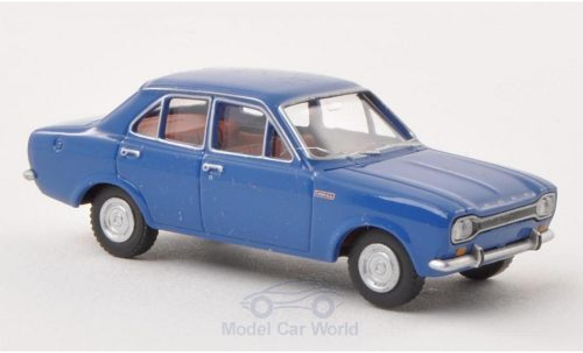 Ford Escort 1/87 Wiking I blue 4-T&uuml;rer diecast model cars