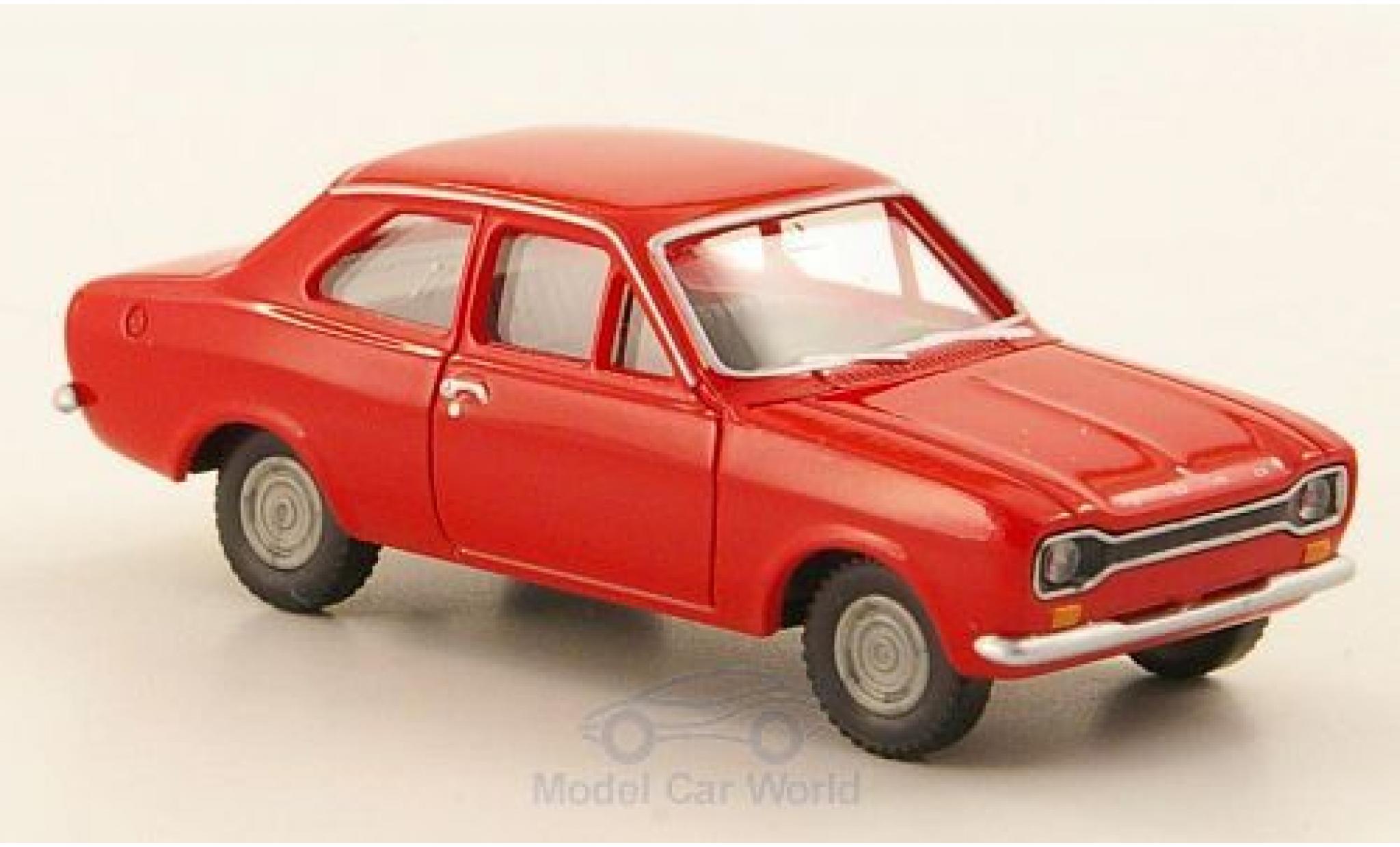 Ford Escort 1/87 Wiking MKI red diecast model cars