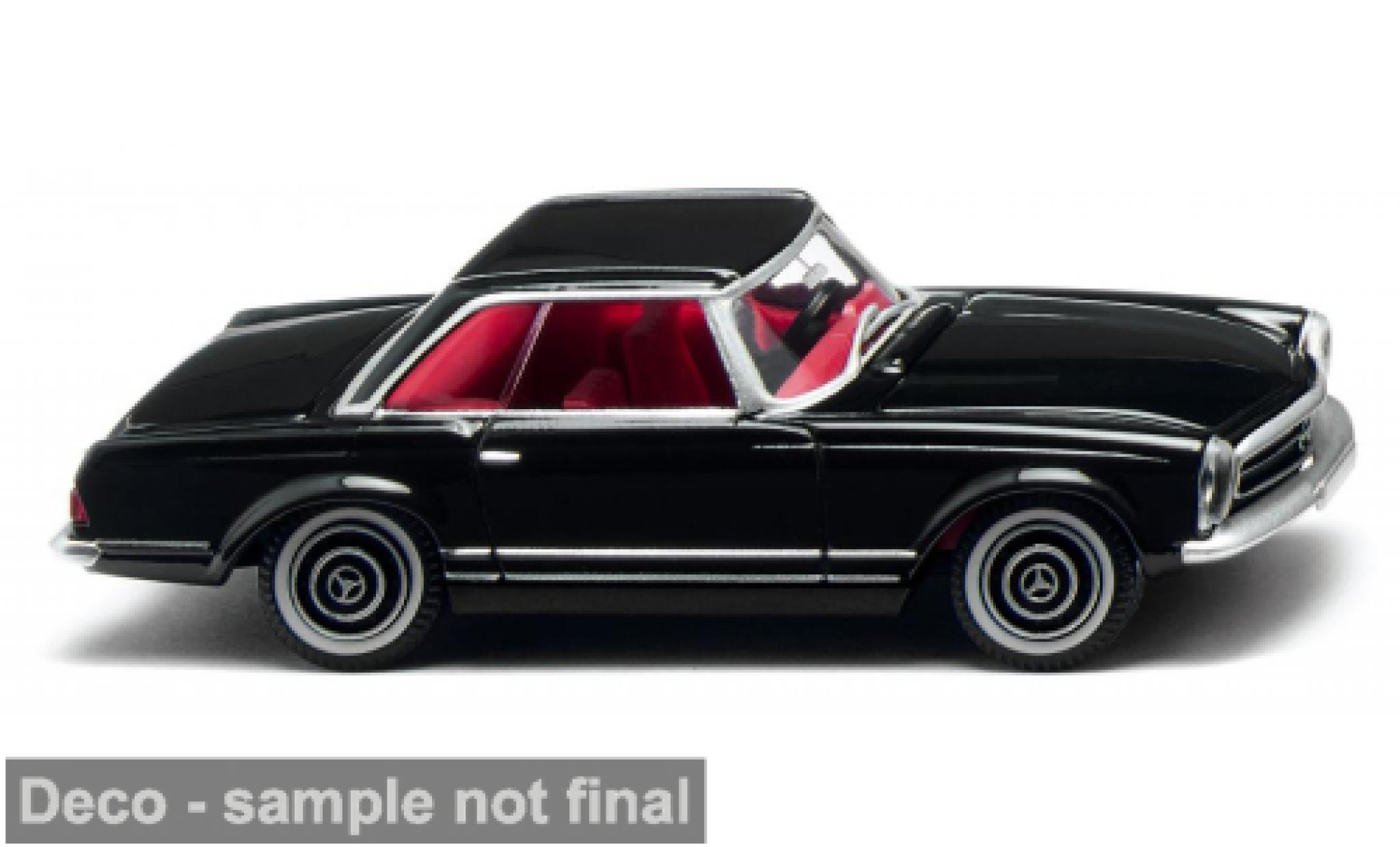 Mercedes 250 1/87 Wiking SL (W113) black 1963 1:87 diecast model cars