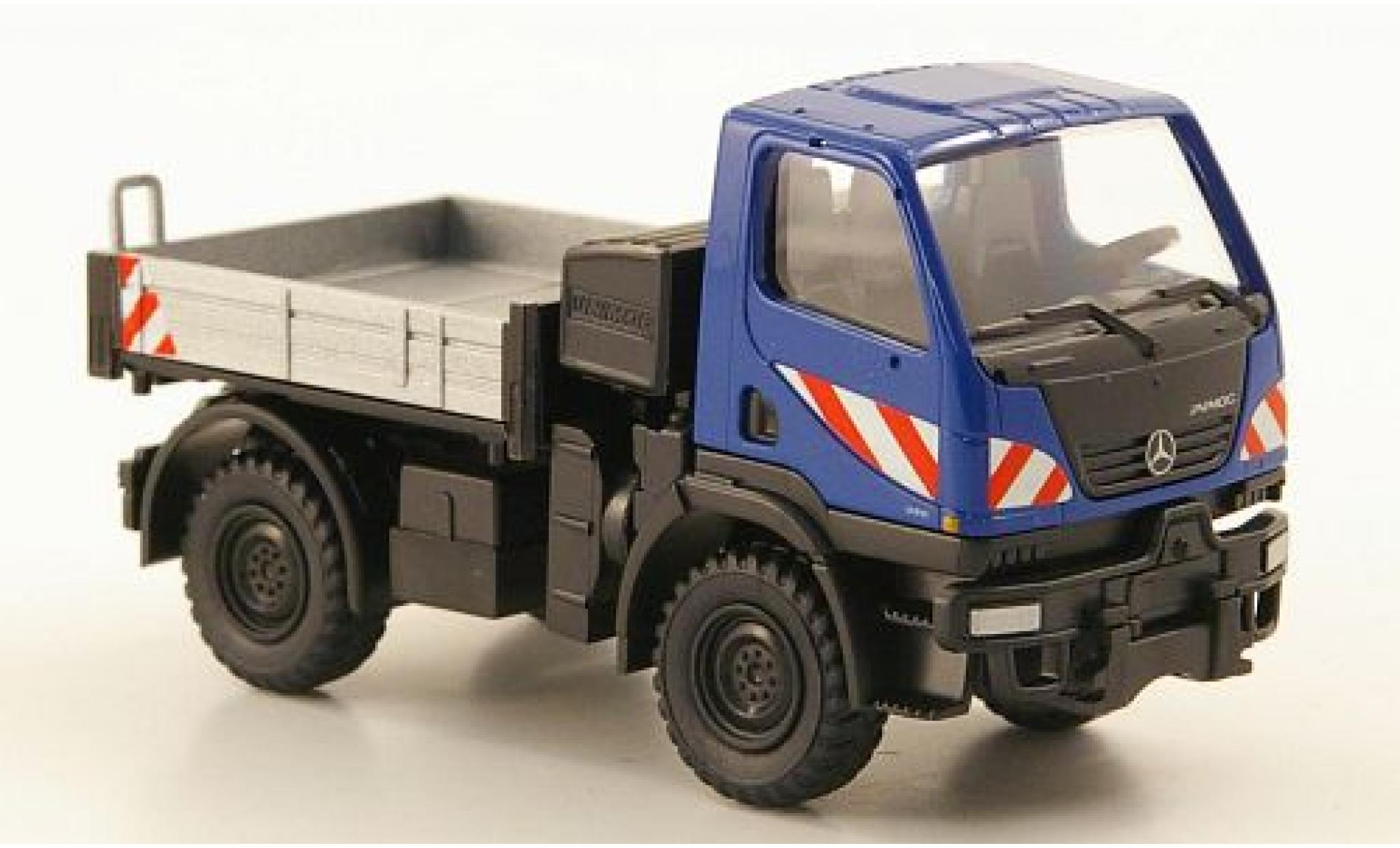 Mercedes Unimog 1/87 Wiking U20 Pritsche blue diecast model cars