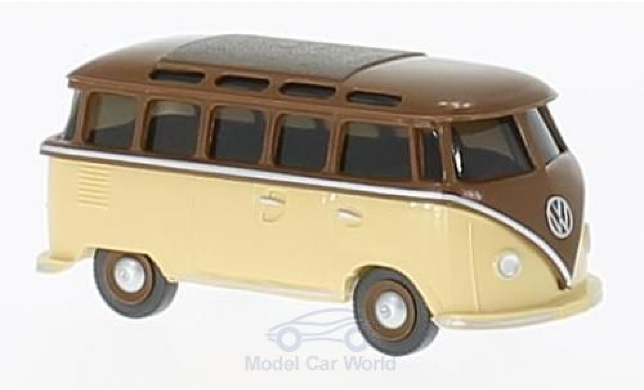 Volkswagen T1 B 1/87 Wiking brown/beige Sambabus diecast model cars