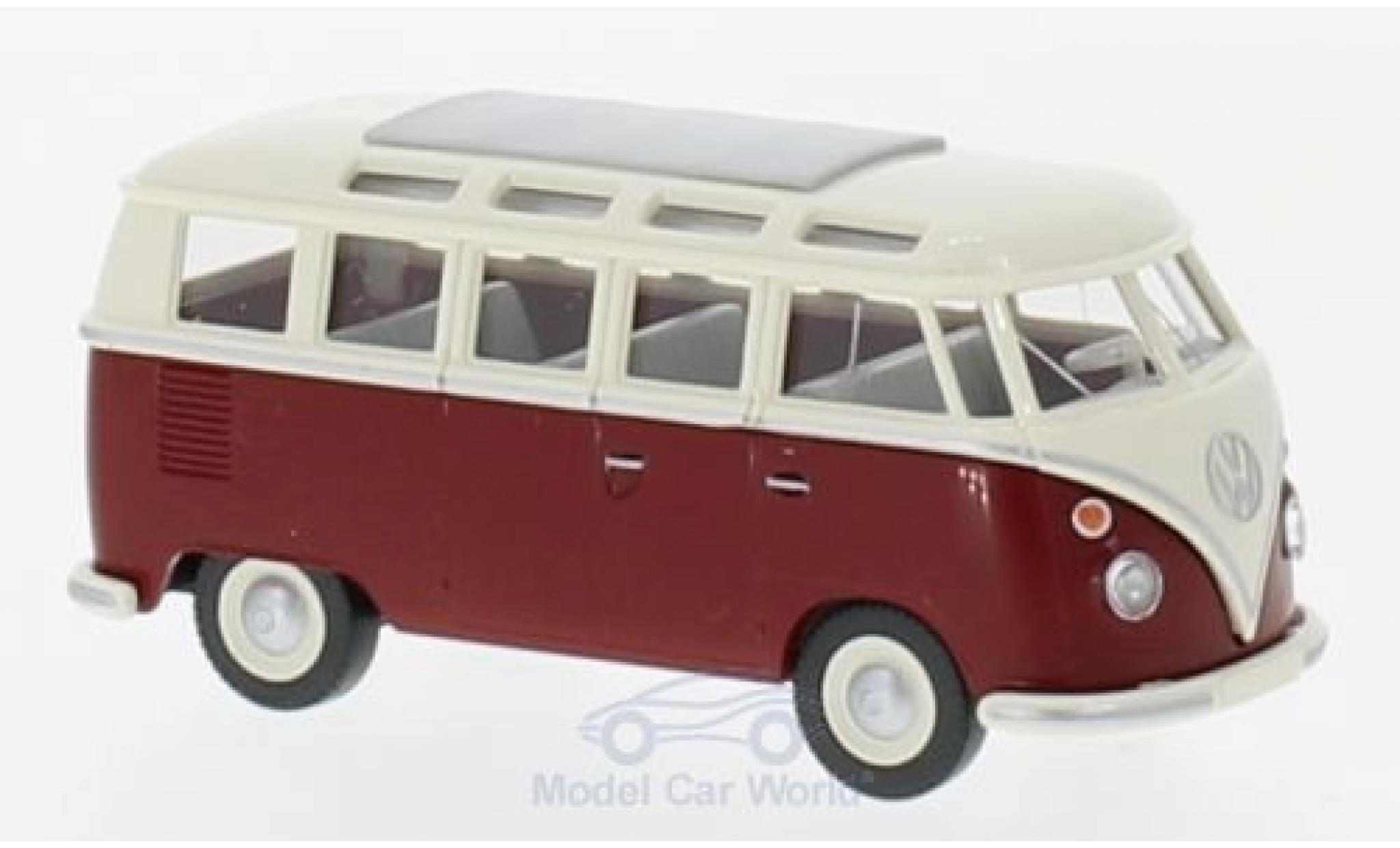 Volkswagen T1 B 1/87 Wiking Sambabus beige/red diecast model cars
