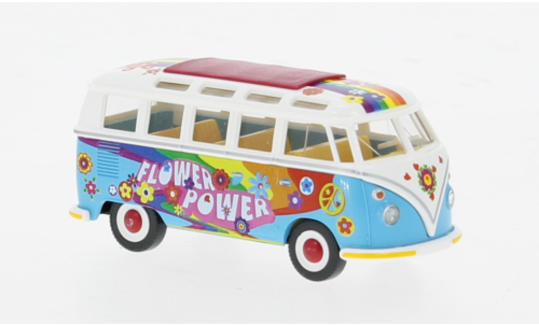 Volkswagen T1 1/87 Wiking Sambabus Flower Power 1:87 diecast model cars