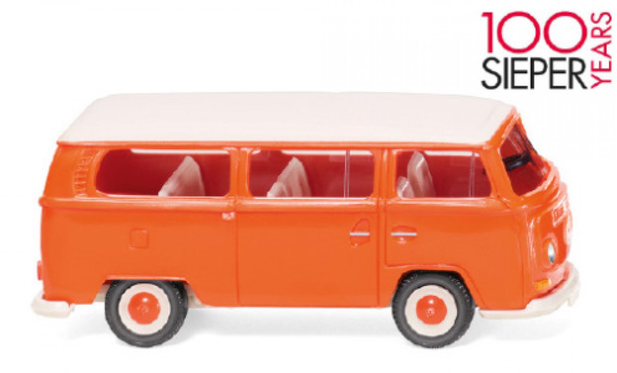 Volkswagen T2 1/87 Wiking Bus orange/white 1967 diecast model cars