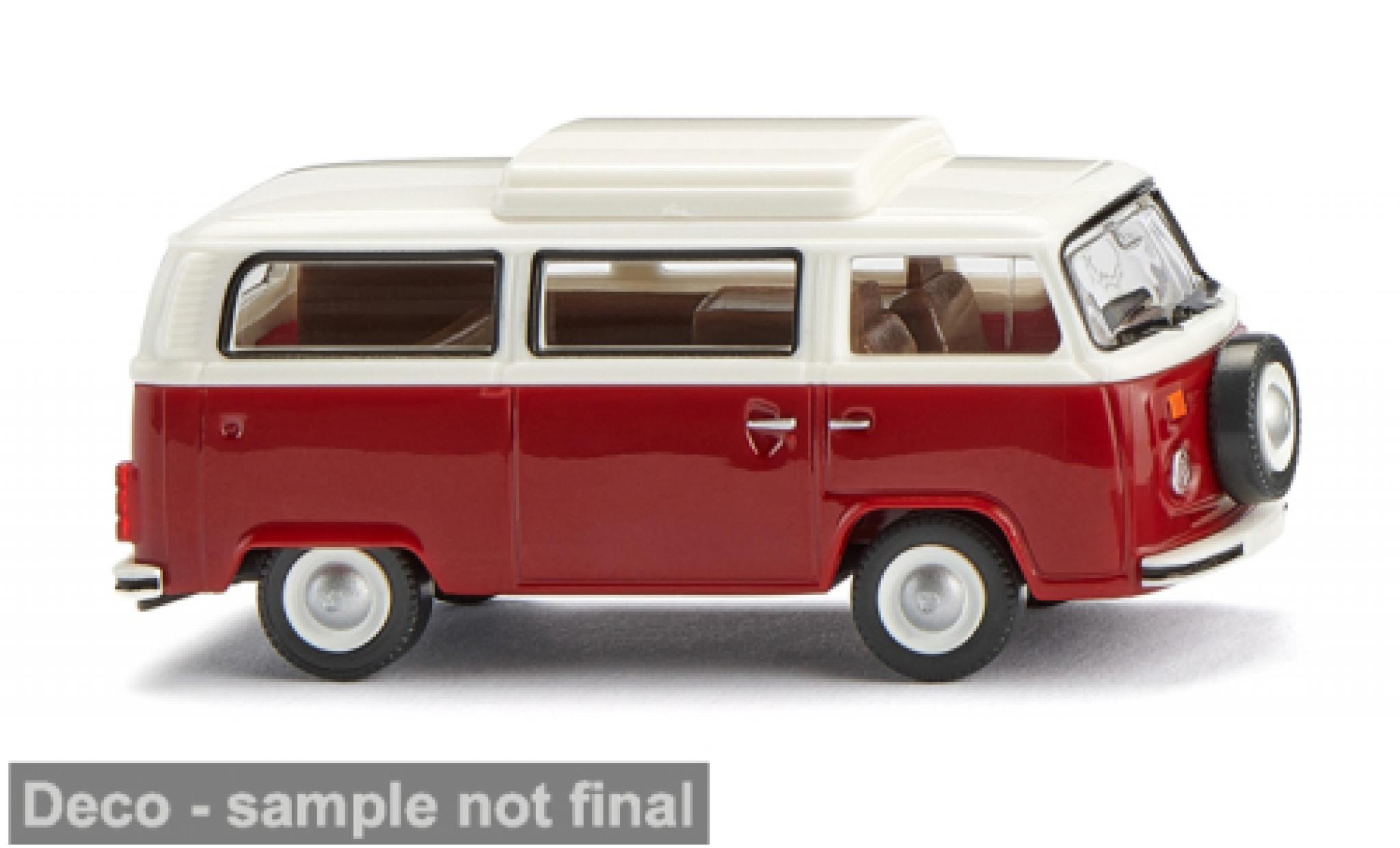Volkswagen T2 1/87 Wiking b Campingbus red/white 1972 1:87 diecast model cars