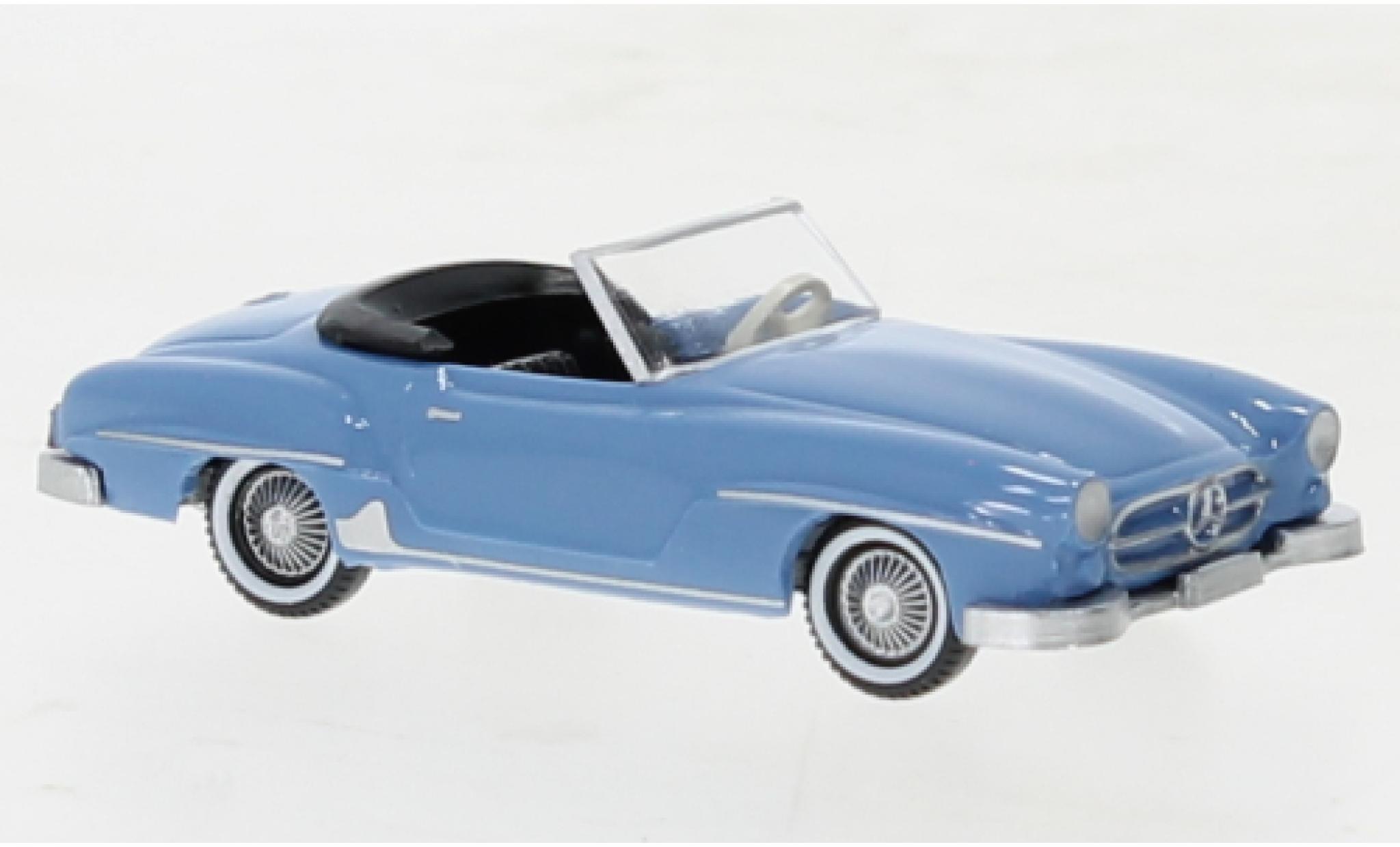 Mercedes CLA 1/87 Wiking 190 SL (W121) blue clair 1955 diecast model cars