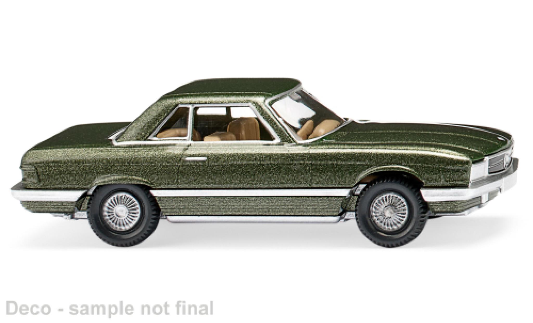 Mercedes 350 1/87 Wiking SL (R107) metallise green fonc&eacute; diecast model cars