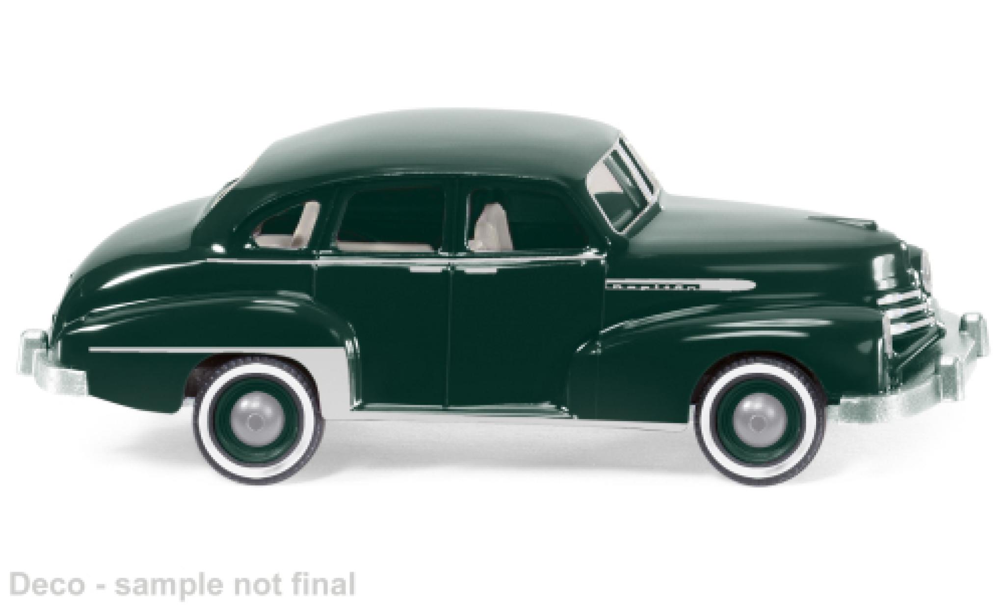 Opel Capitaine 1/87 Wiking vert fonc&eacute; diecast model cars