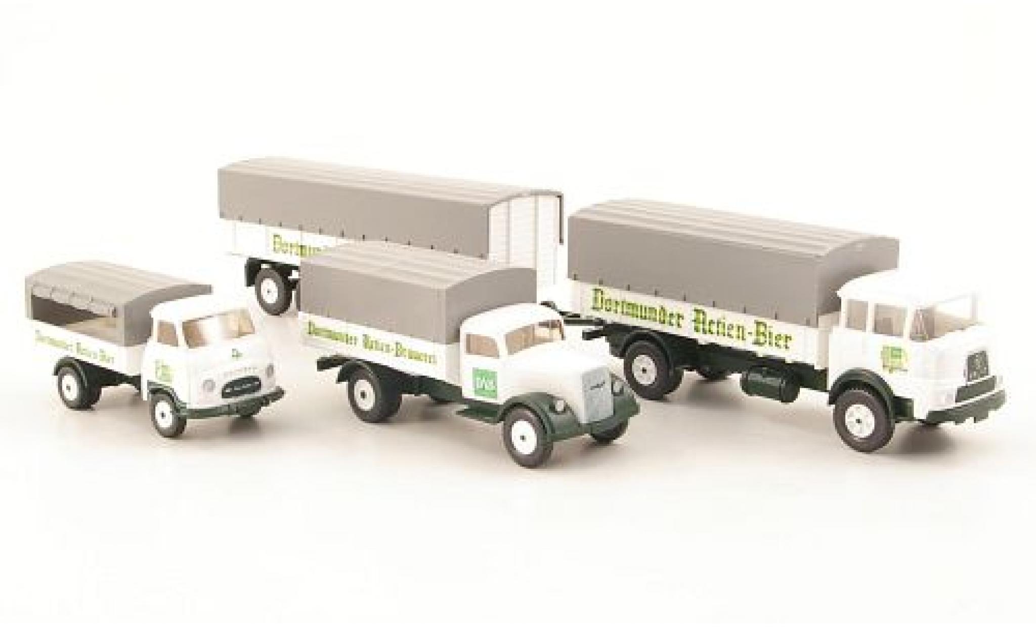 Opel Blitz 1/87 Wiking Set Hanomag courrier Krupp 806 Dortmunder Actien-Bi&egrave;re diecast model cars