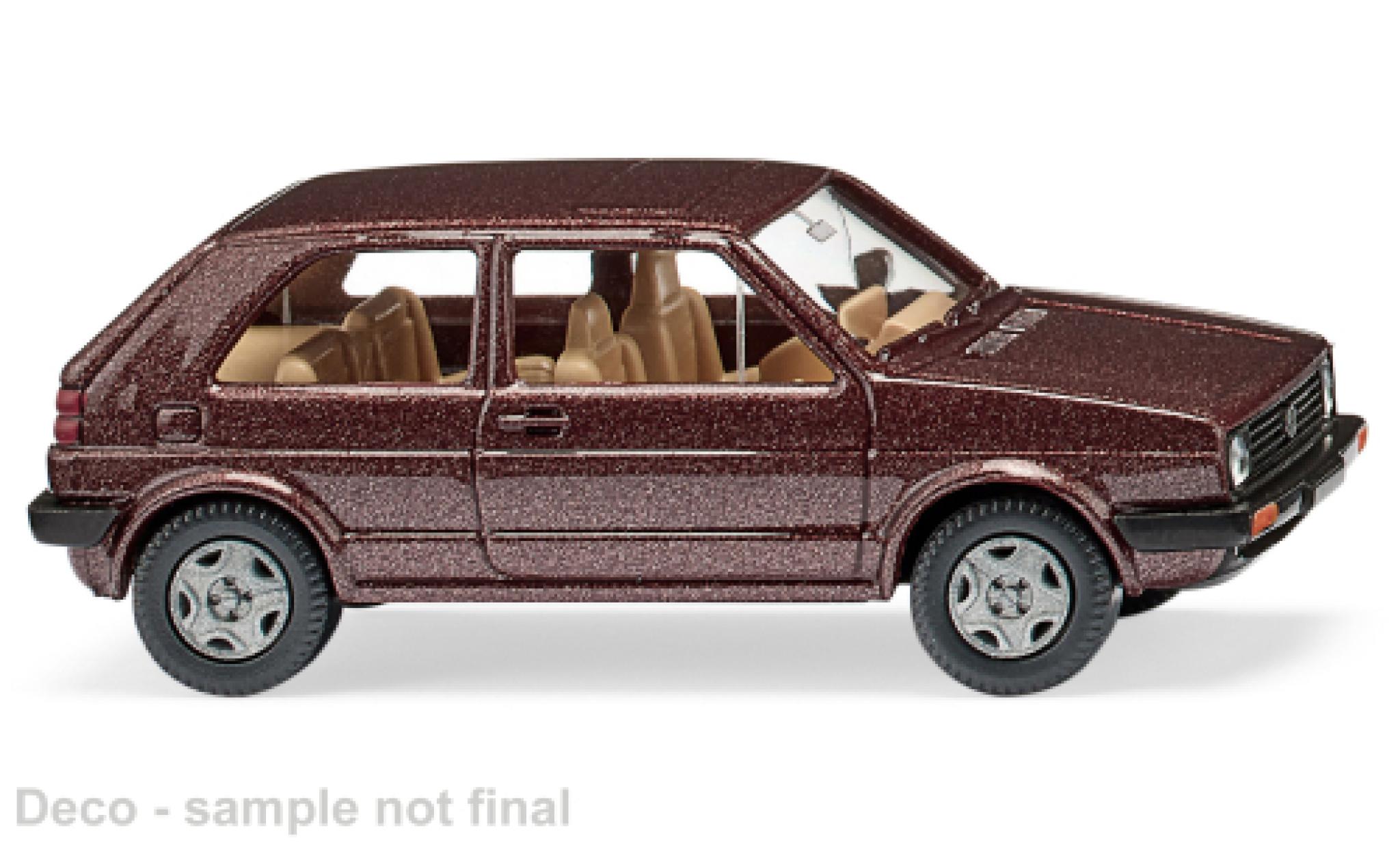 Volkswagen Golf 1/87 Wiking II metallise brun diecast model cars