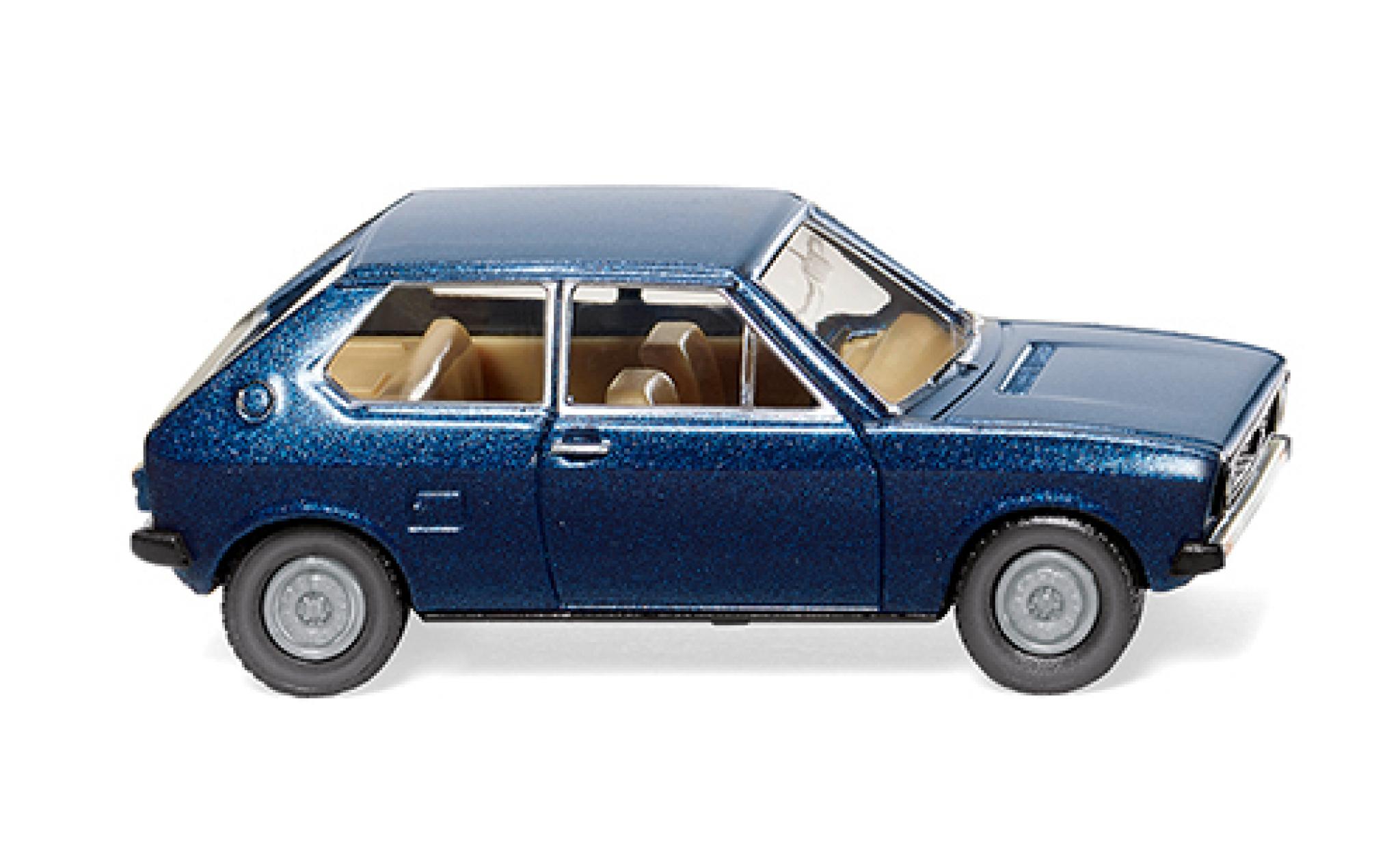 Volkswagen Polo 1/87 Wiking I metallise blue fonc&eacute; 1975 diecast model cars